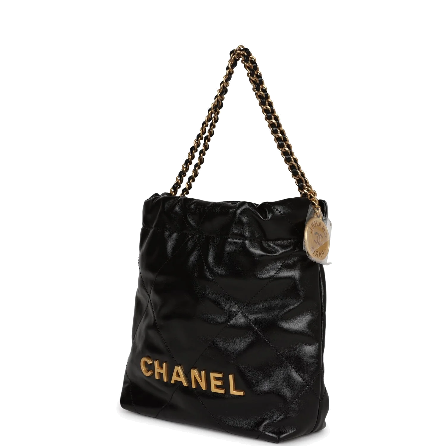 Chanel Mini 22 Bag Black Calfskin — фото 6