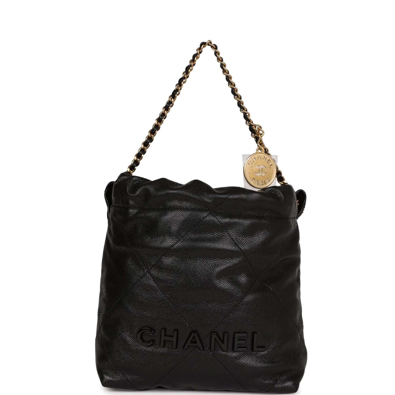 Chanel Mini 22 Bag Black Grained Calfskin — фото 2
