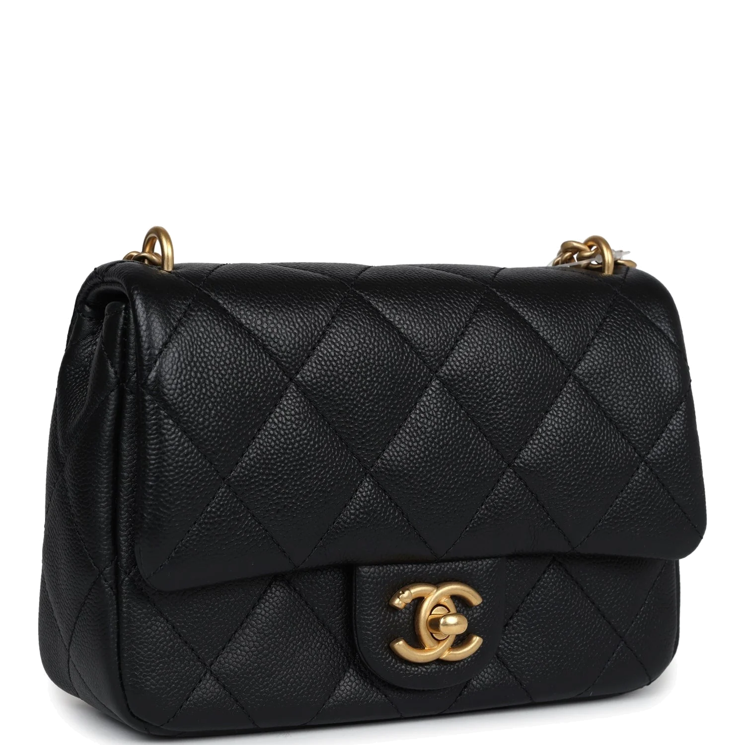 Chanel Mini Sweetheart Crush Square Flap Bag Black Caviar — фото 3