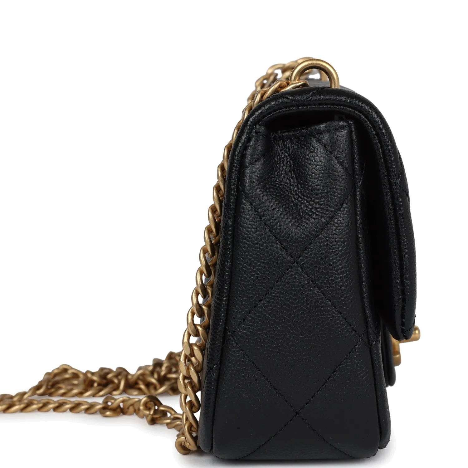 Chanel Mini Sweetheart Crush Square Flap Bag Black Caviar — фото 4