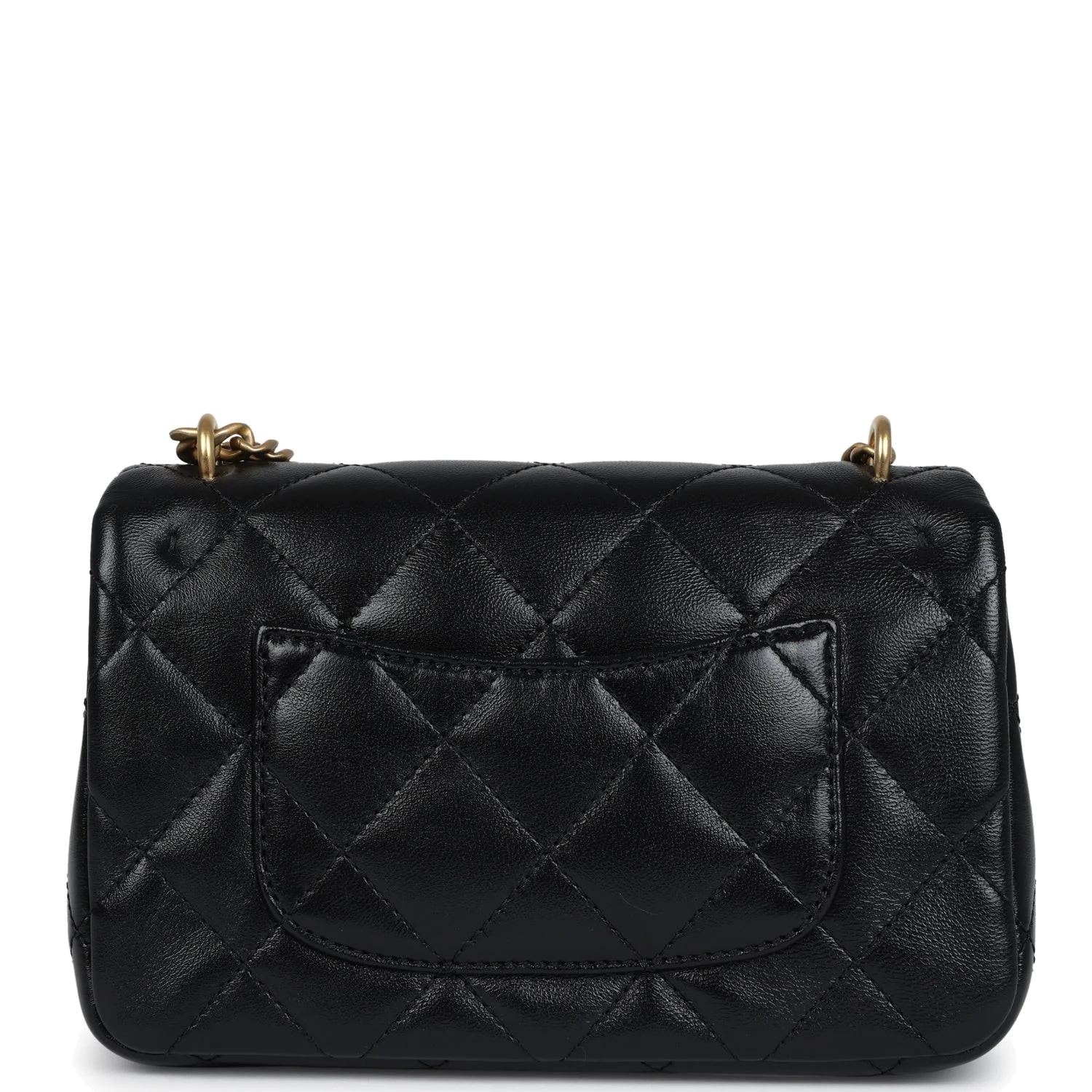 Chanel Mini Sweetheart Crush Square Flap Bag Black Shiny Calfskin — фото 5