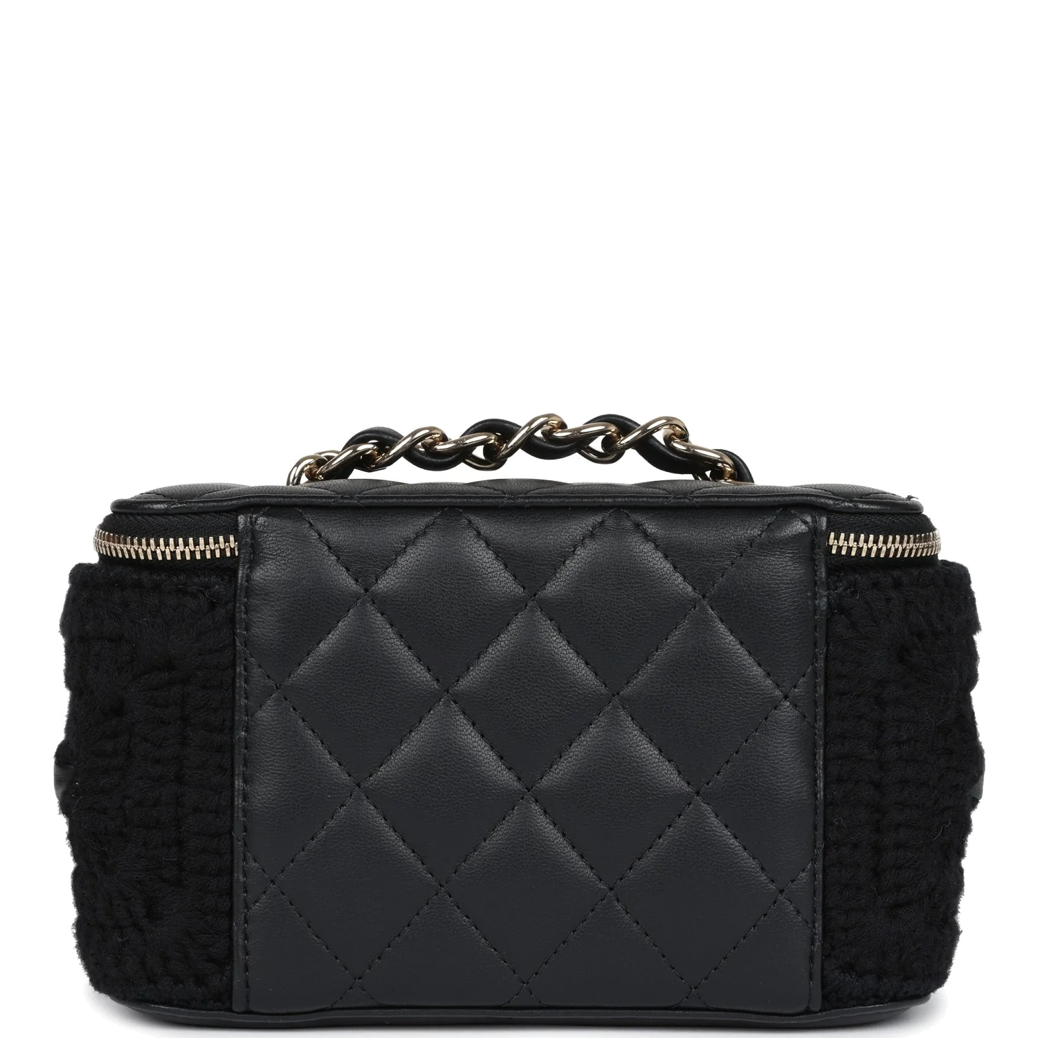 Chanel Small Vanity Case Black Crochet and Lambskin — фото 5