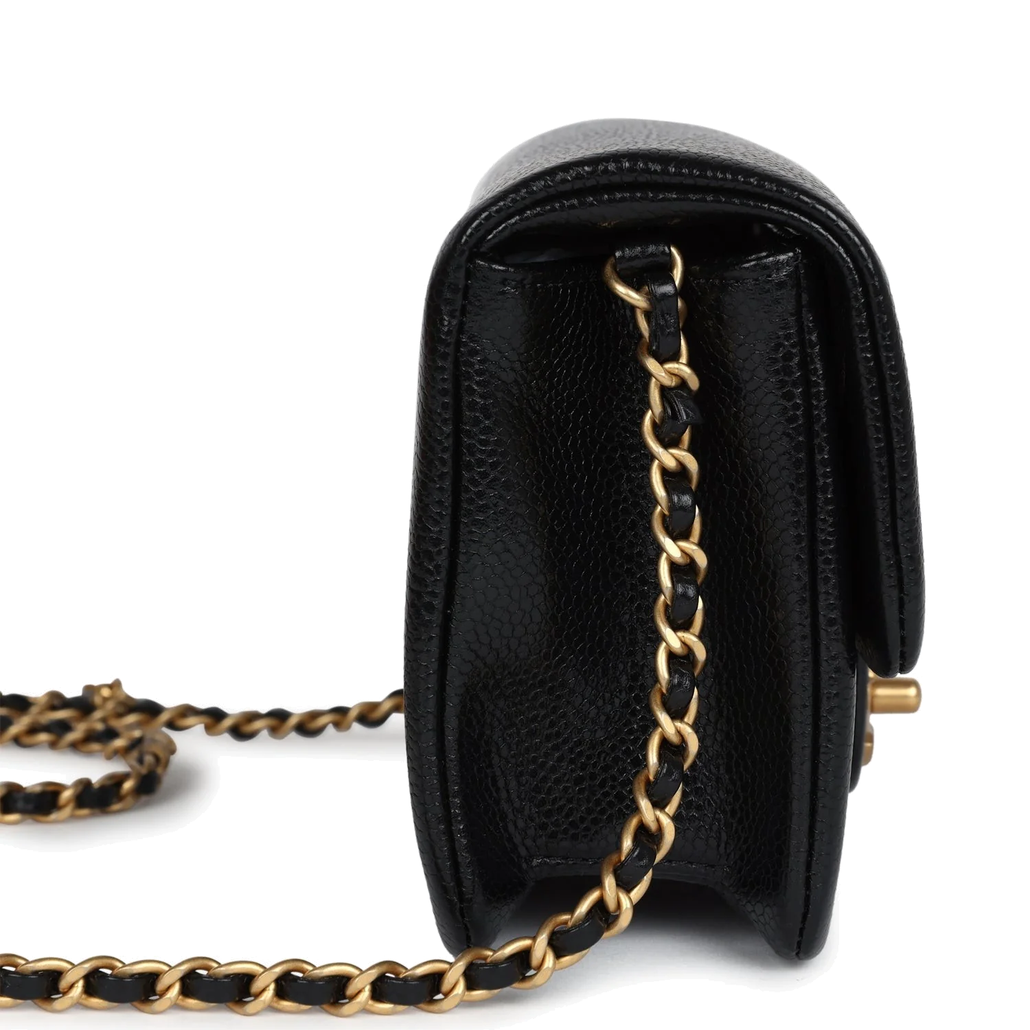 Chanel Mini Flap Bag Black Shiny Caviar — фото 4