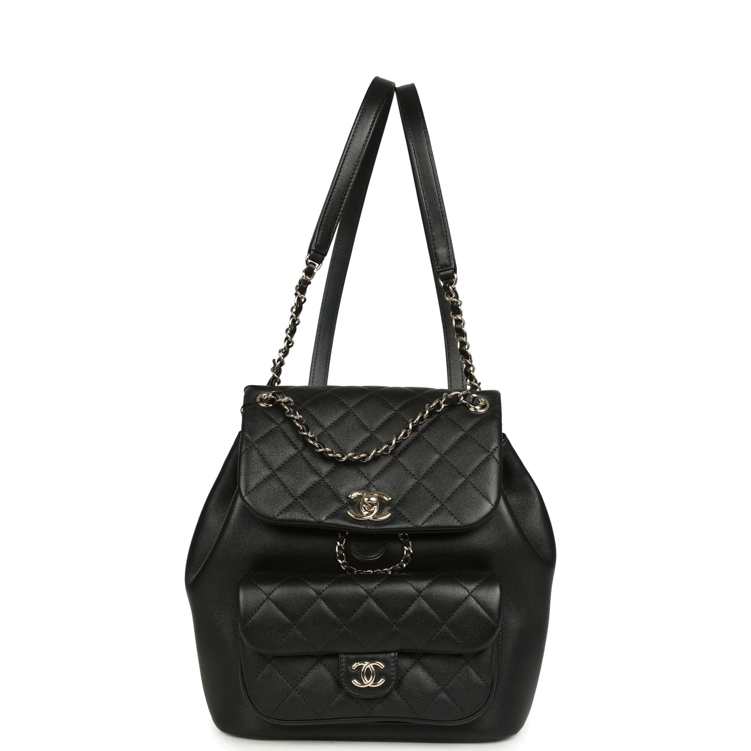 Chanel Medium Duma Backpack Black Calfskin — фото 8