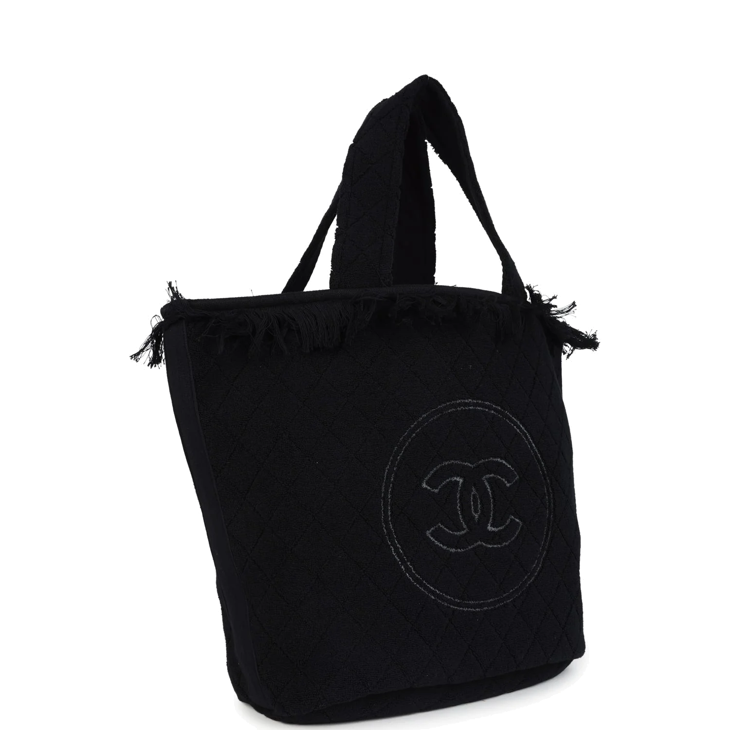 Chanel Coco Beach Tote Bag & Towel Set Black Terry Cloth — фото 4