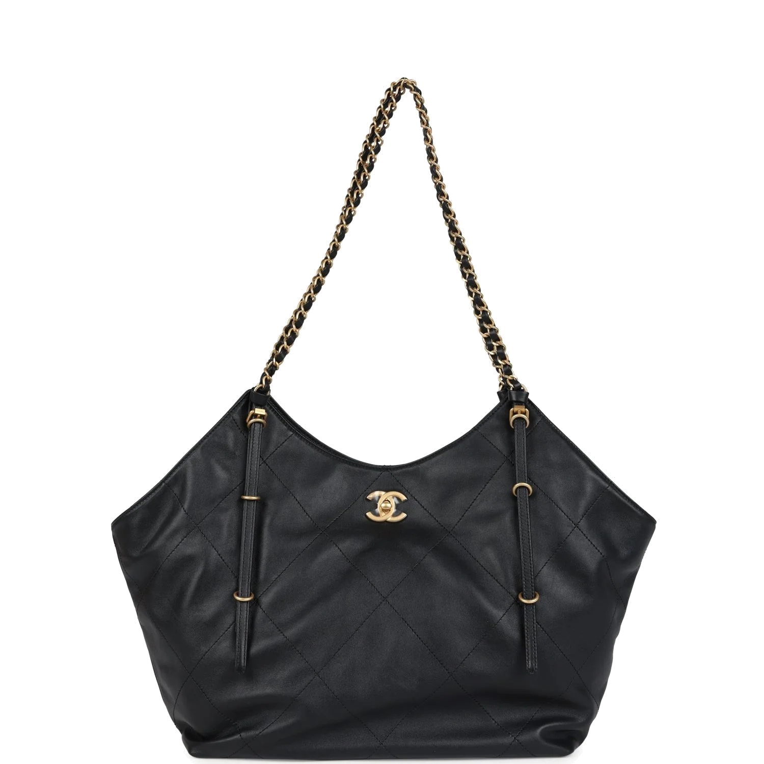 Chanel Small Coco Shopping Bag Black Calfskin — фото 2
