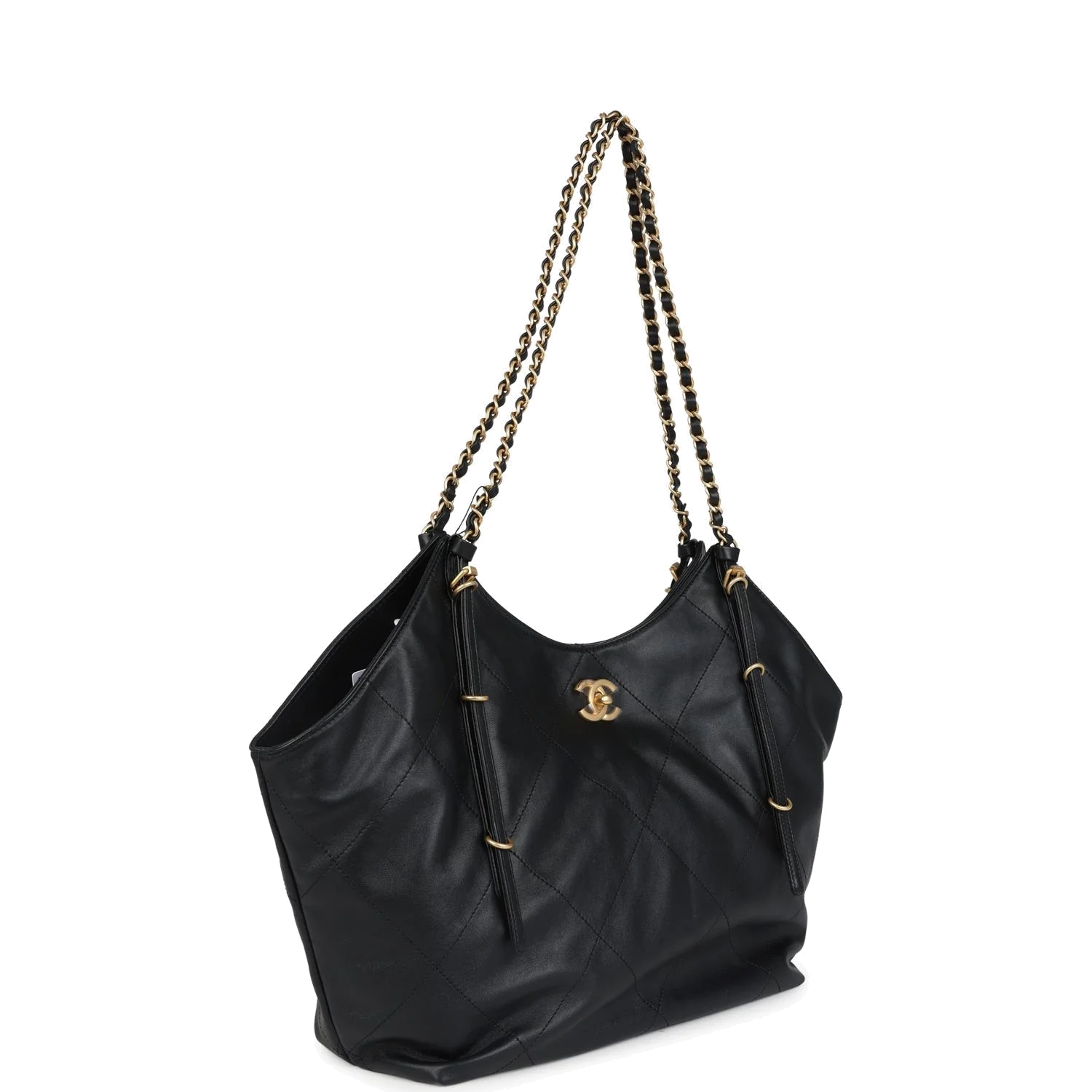 Chanel Small Coco Shopping Bag Black Calfskin — фото 3