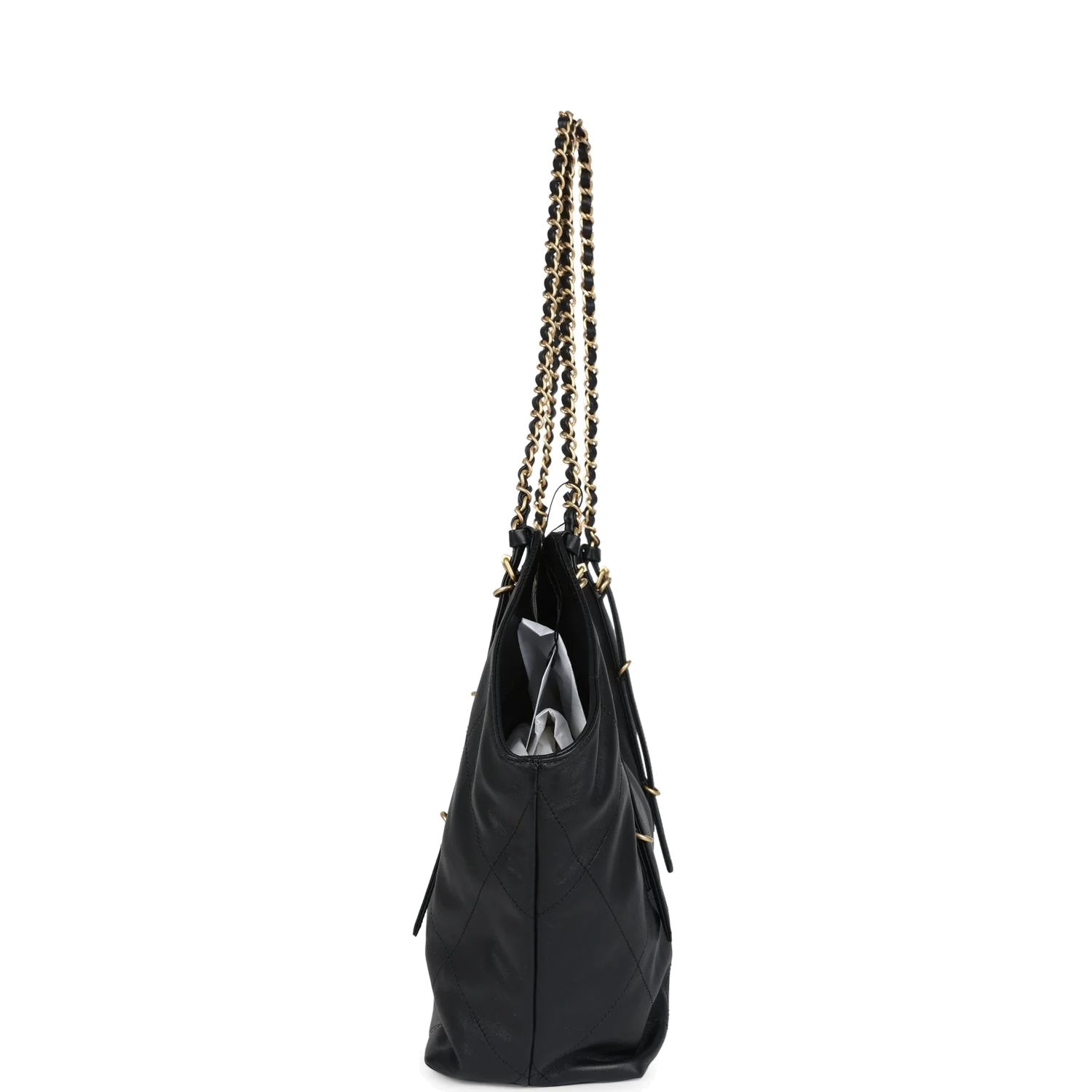 Chanel Small Coco Shopping Bag Black Calfskin — фото 4
