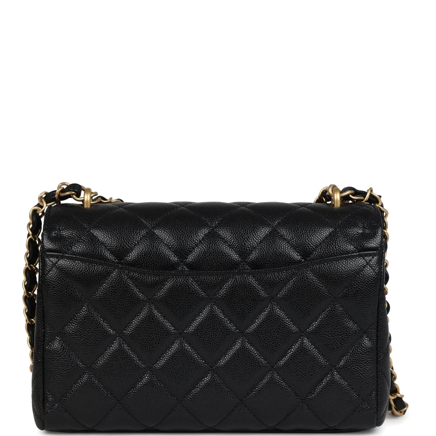 Chanel Small Top Handle Flap Bag Black Shiny Grained Calfskin — фото 5