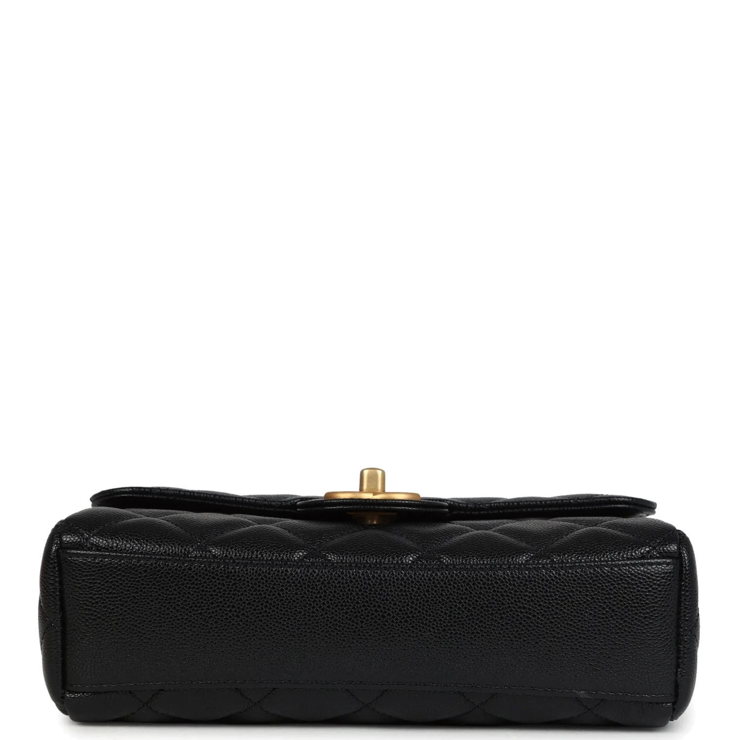 Chanel Small Top Handle Flap Bag Black Shiny Grained Calfskin — фото 7