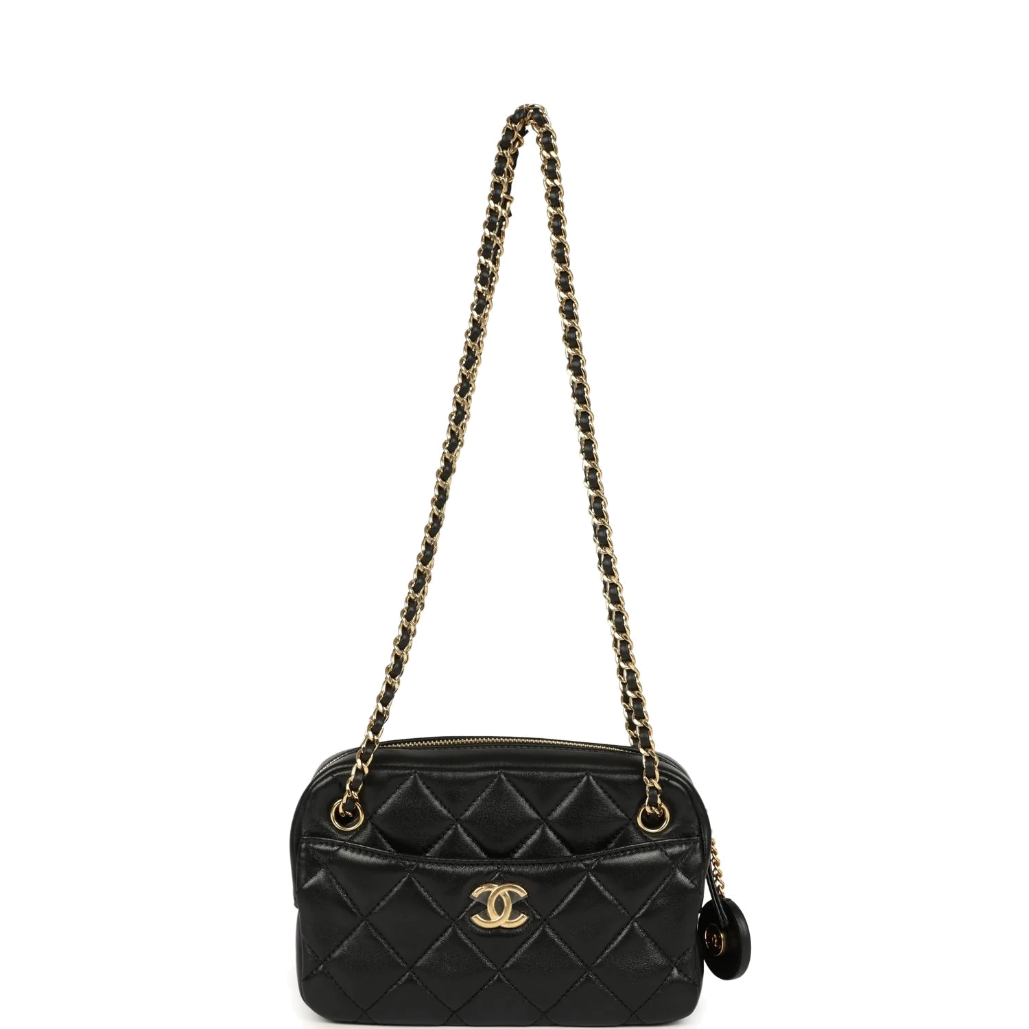 Chanel Mini Camera Case Bag Black Shiny Lambskin — фото 7