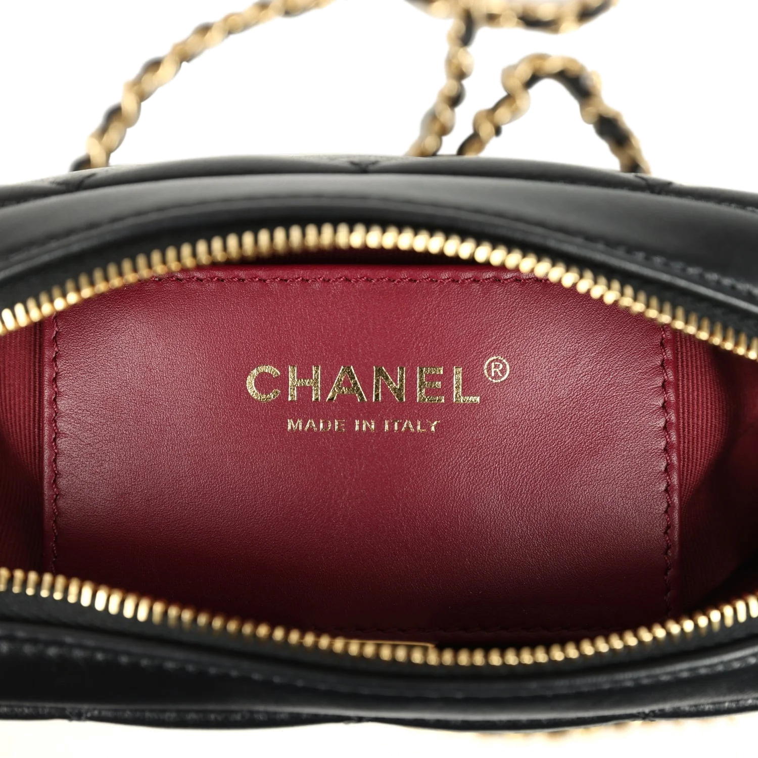 Chanel Mini Camera Case Bag Black Shiny Lambskin — фото 8
