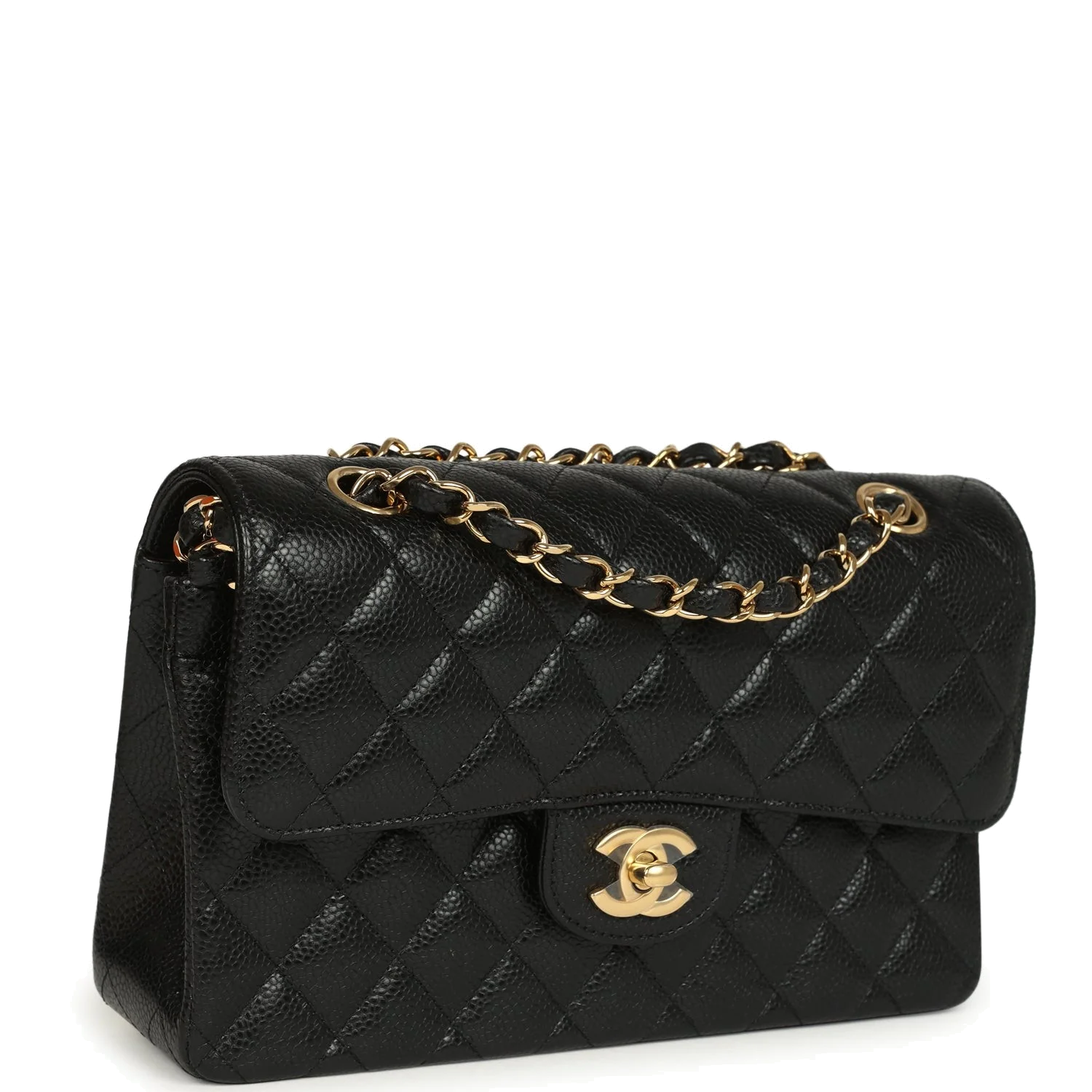 Chanel Small Classic Double Flap Bag Black Caviar — фото 3