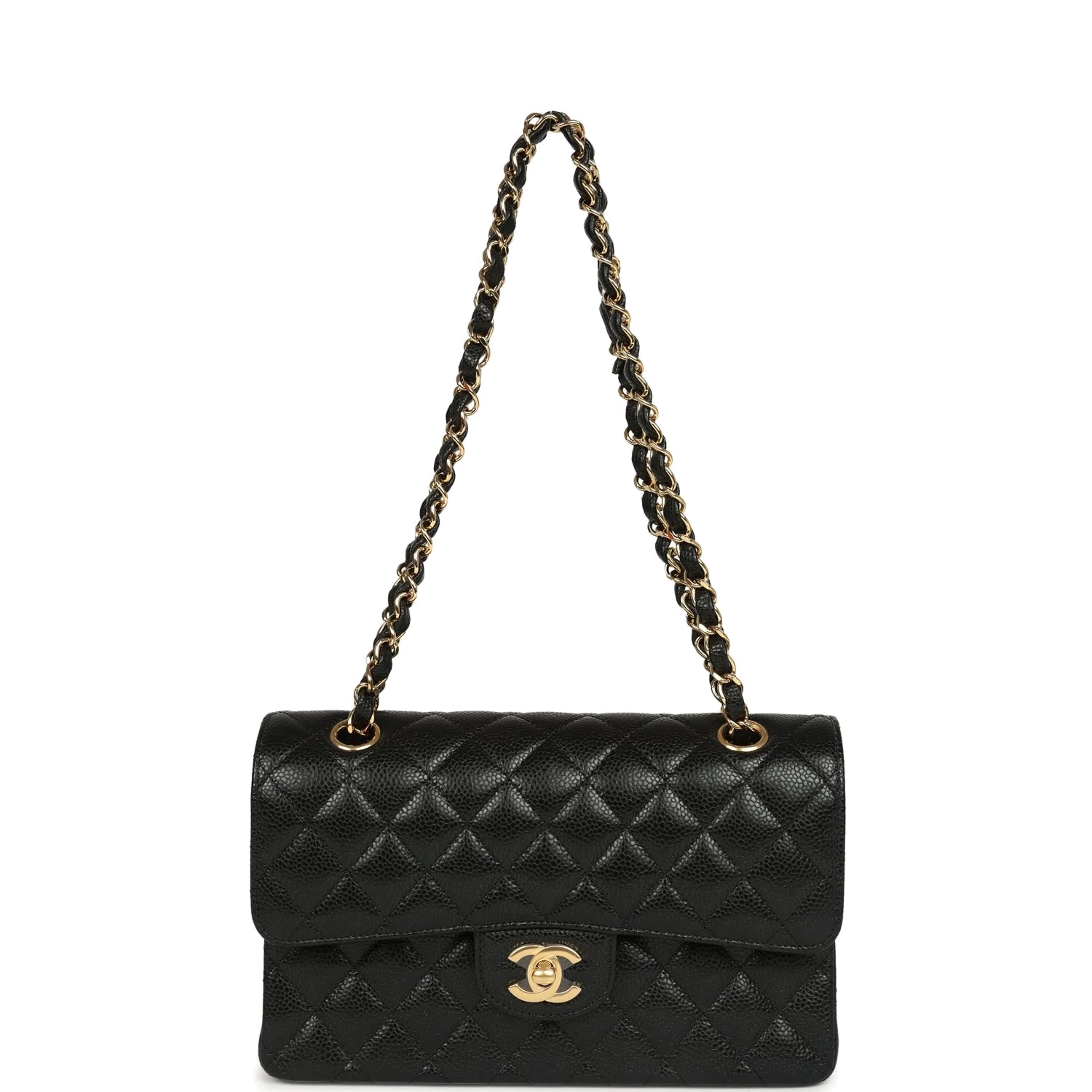 Chanel Small Classic Double Flap Bag Black Caviar — фото 8