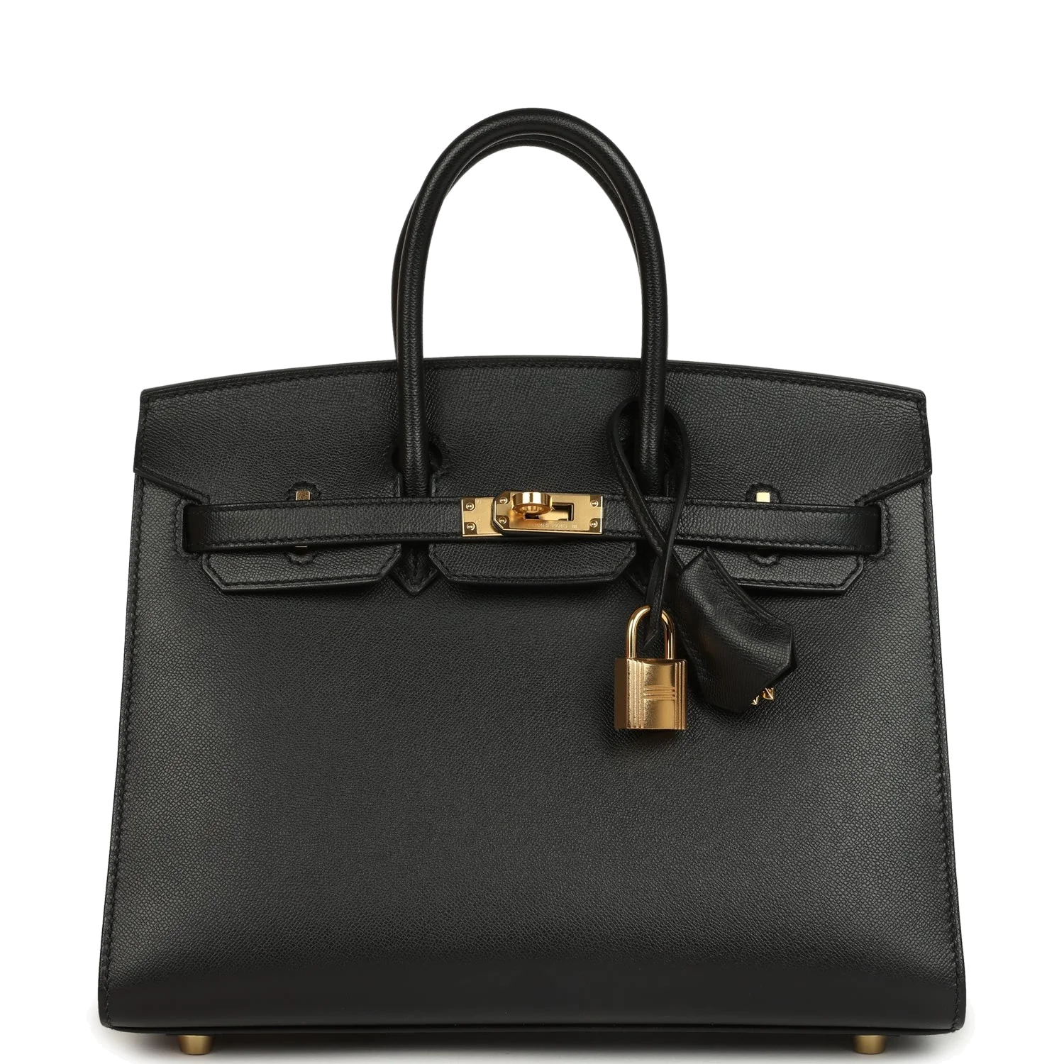 Hermes Birkin Sellier 25 Black Madame Gold Hardware — фото 1
