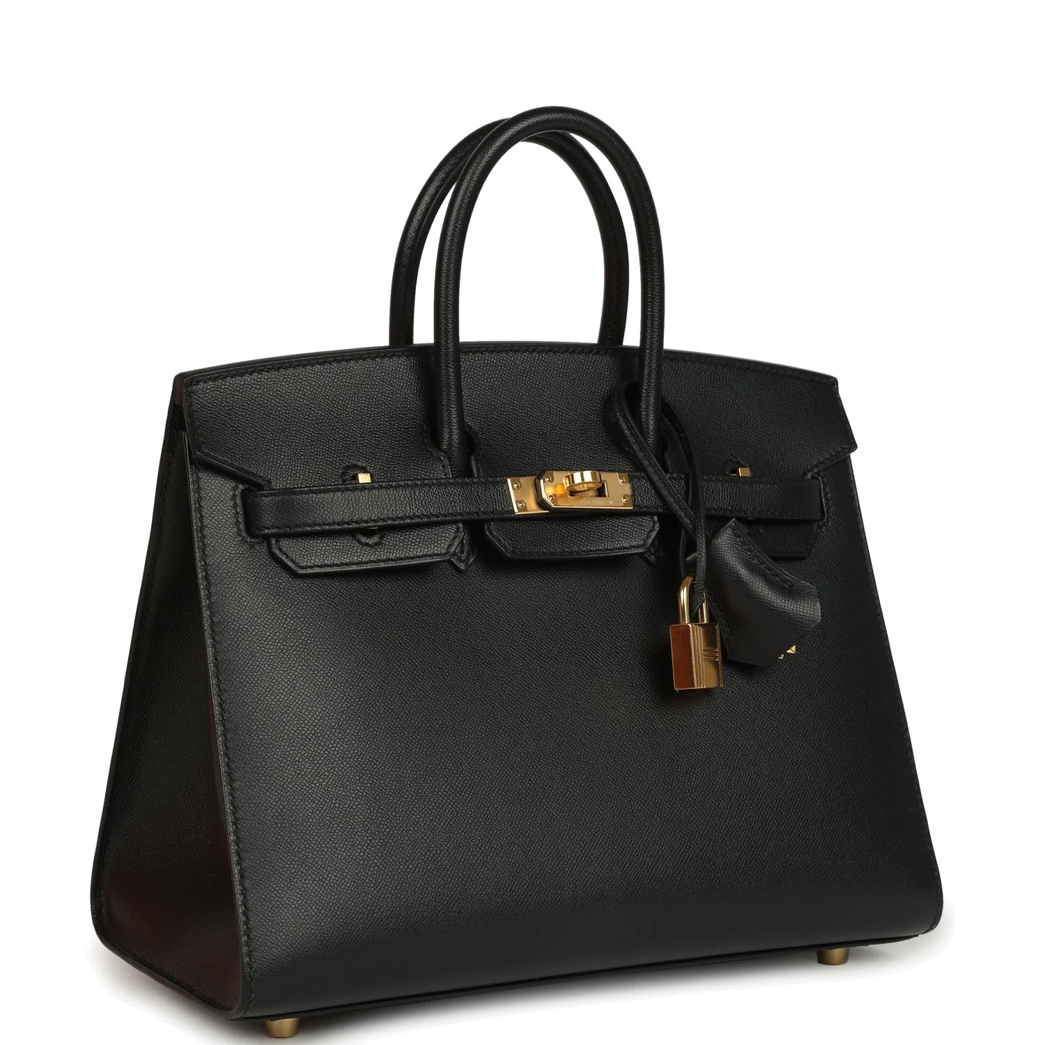 Hermes Birkin Sellier 25 Black Madame Gold Hardware — фото 3