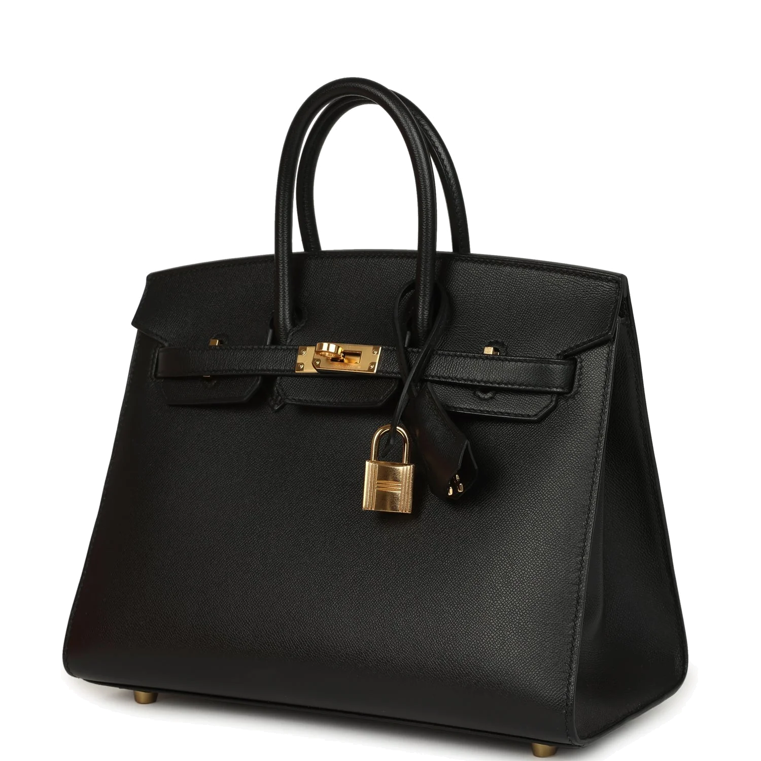 Hermes Birkin Sellier 25 Black Madame Gold Hardware — фото 6