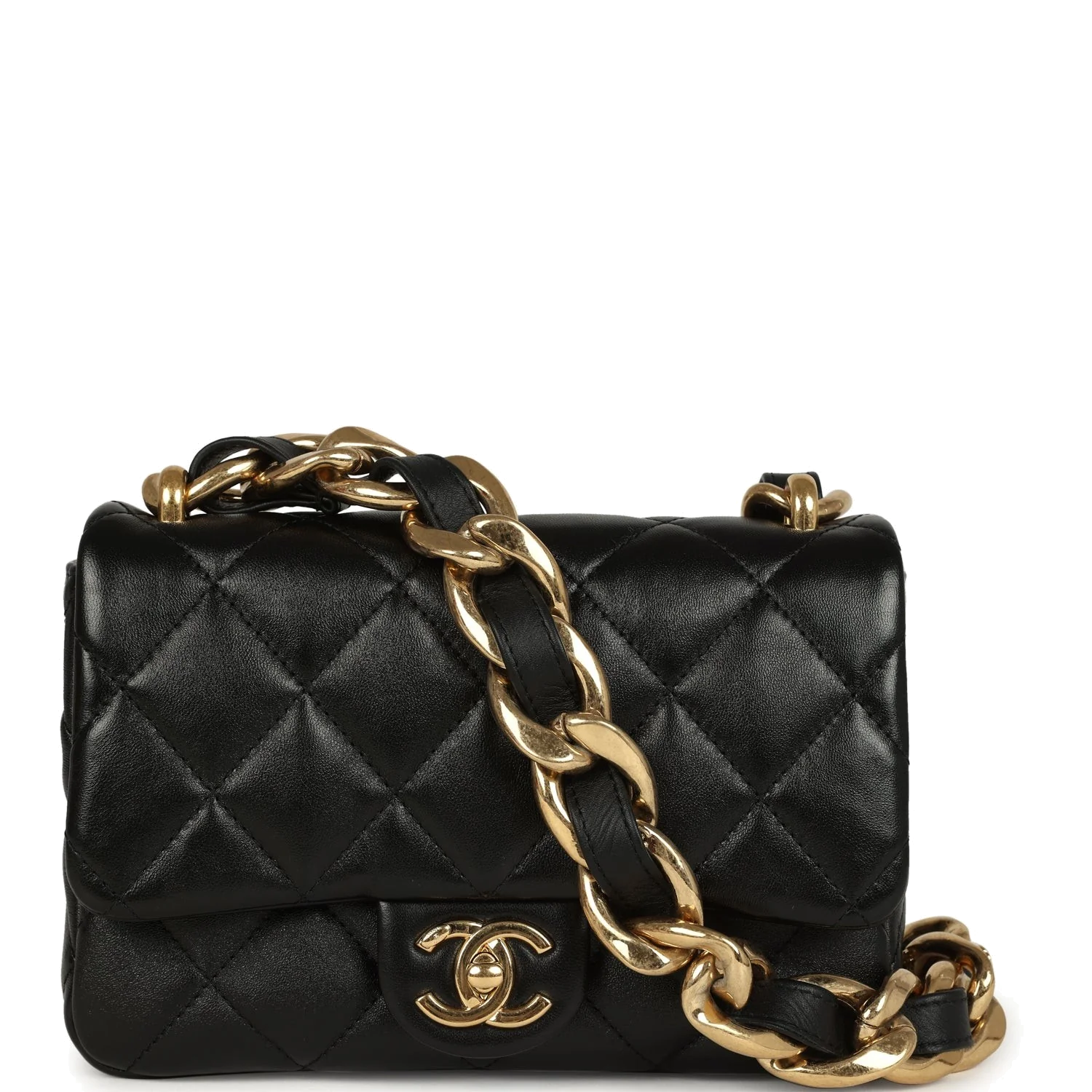Chanel Small Funky Town Flap Bag Black Shiny Lambskin — фото 2