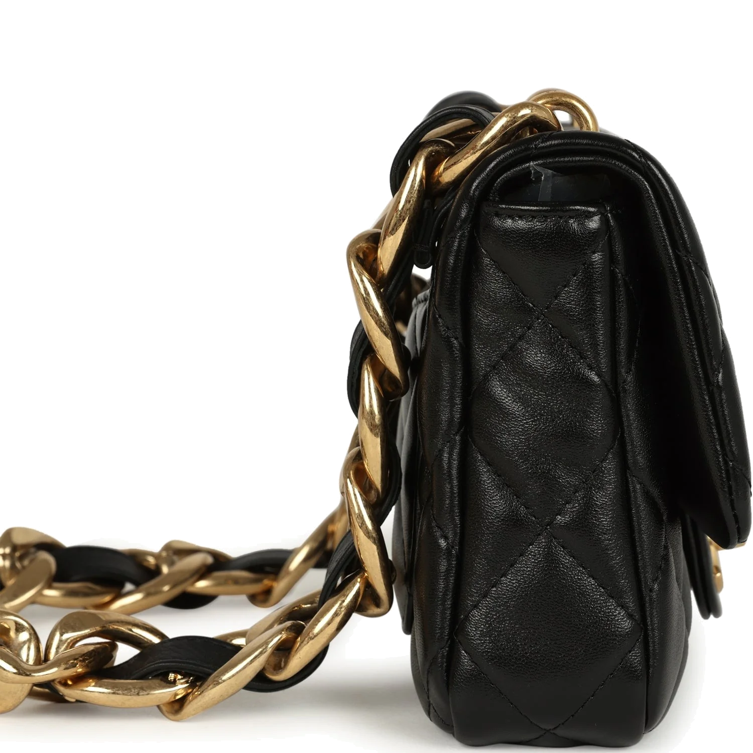 Chanel Small Funky Town Flap Bag Black Shiny Lambskin — фото 4