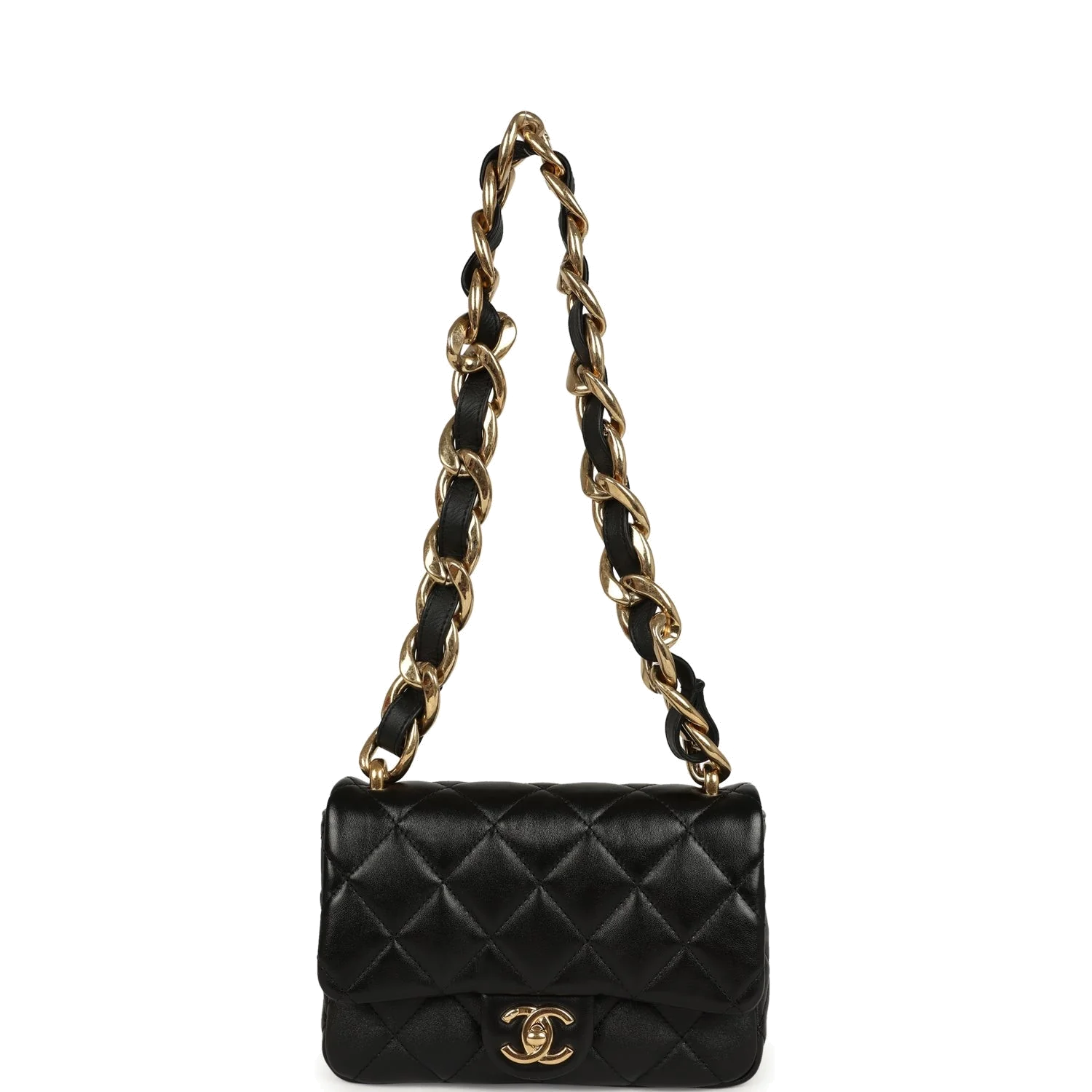 Chanel Small Funky Town Flap Bag Black Shiny Lambskin — фото 8