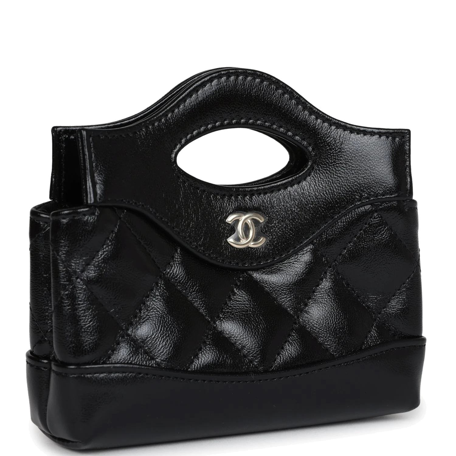 Chanel Micro 31 Shopper Black Shiny Lambskin — фото 3