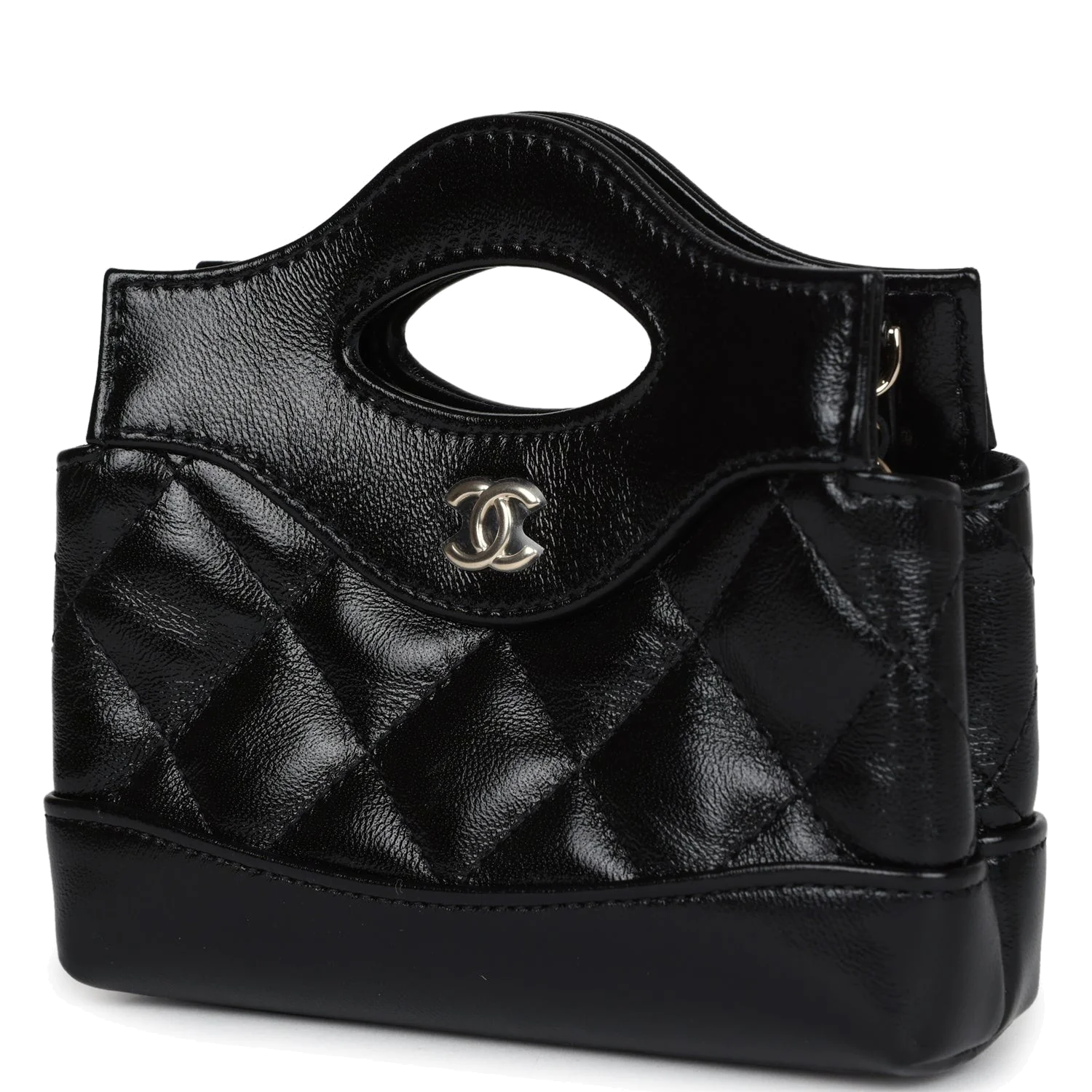 Chanel Micro 31 Shopper Black Shiny Lambskin — фото 6