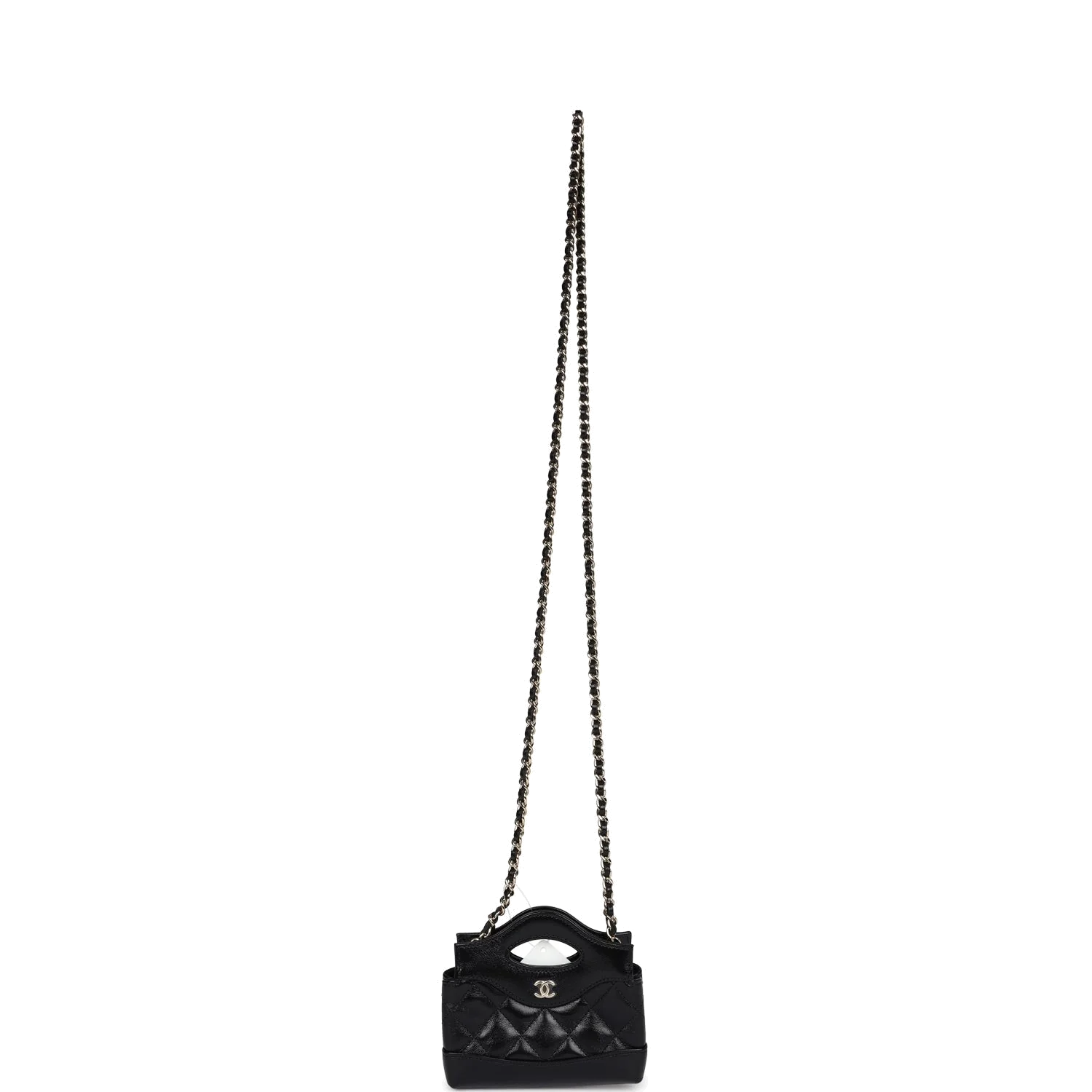 Chanel Micro 31 Shopper Black Shiny Lambskin — фото 8