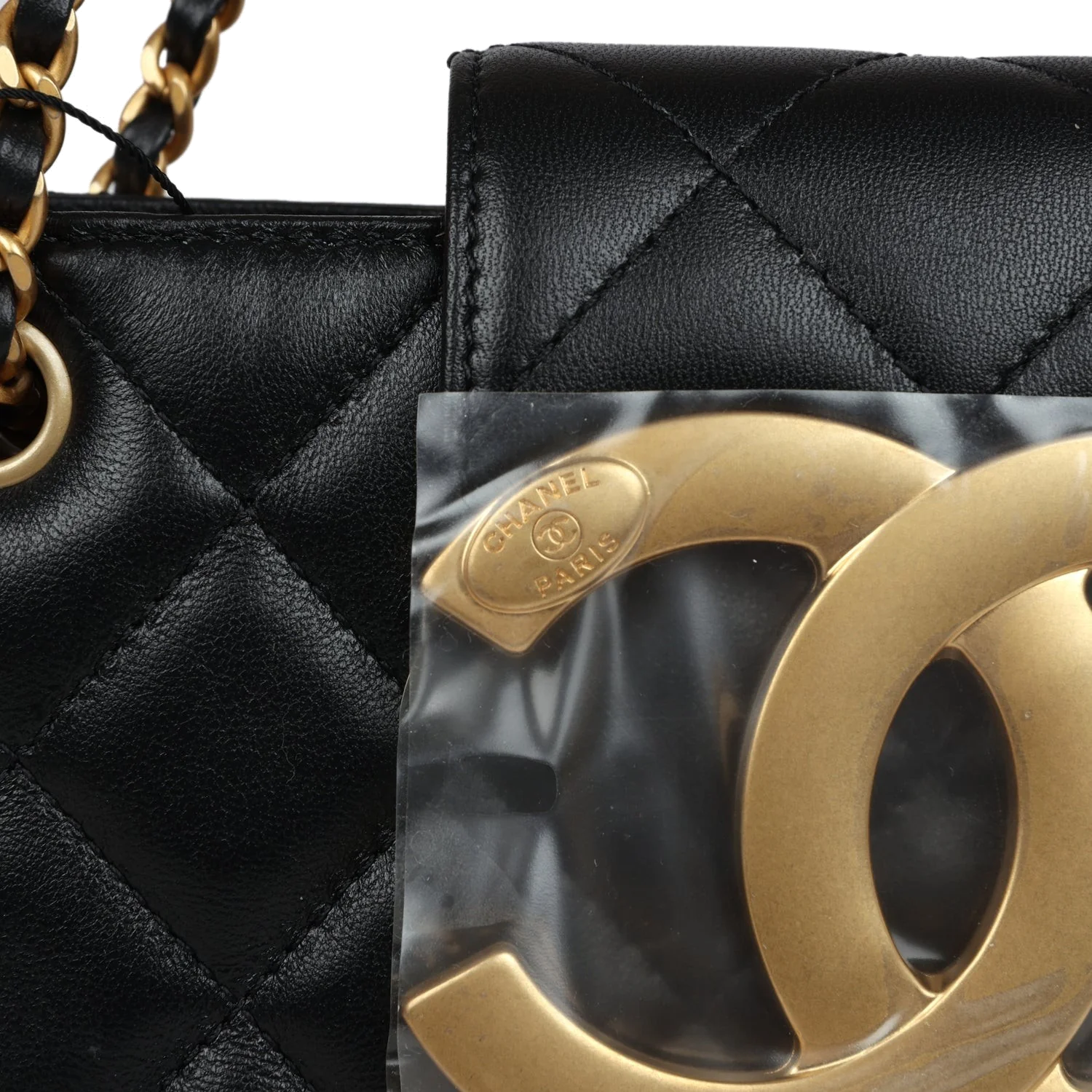 Chanel Small CC Shoulder Bag Black Lambskin — фото 3