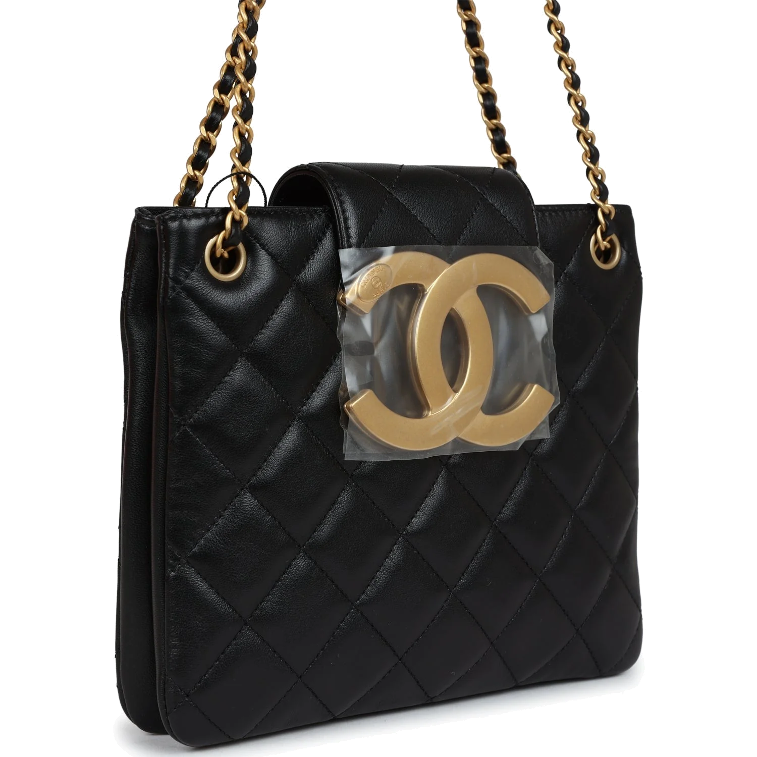 Chanel Small CC Shoulder Bag Black Lambskin — фото 4