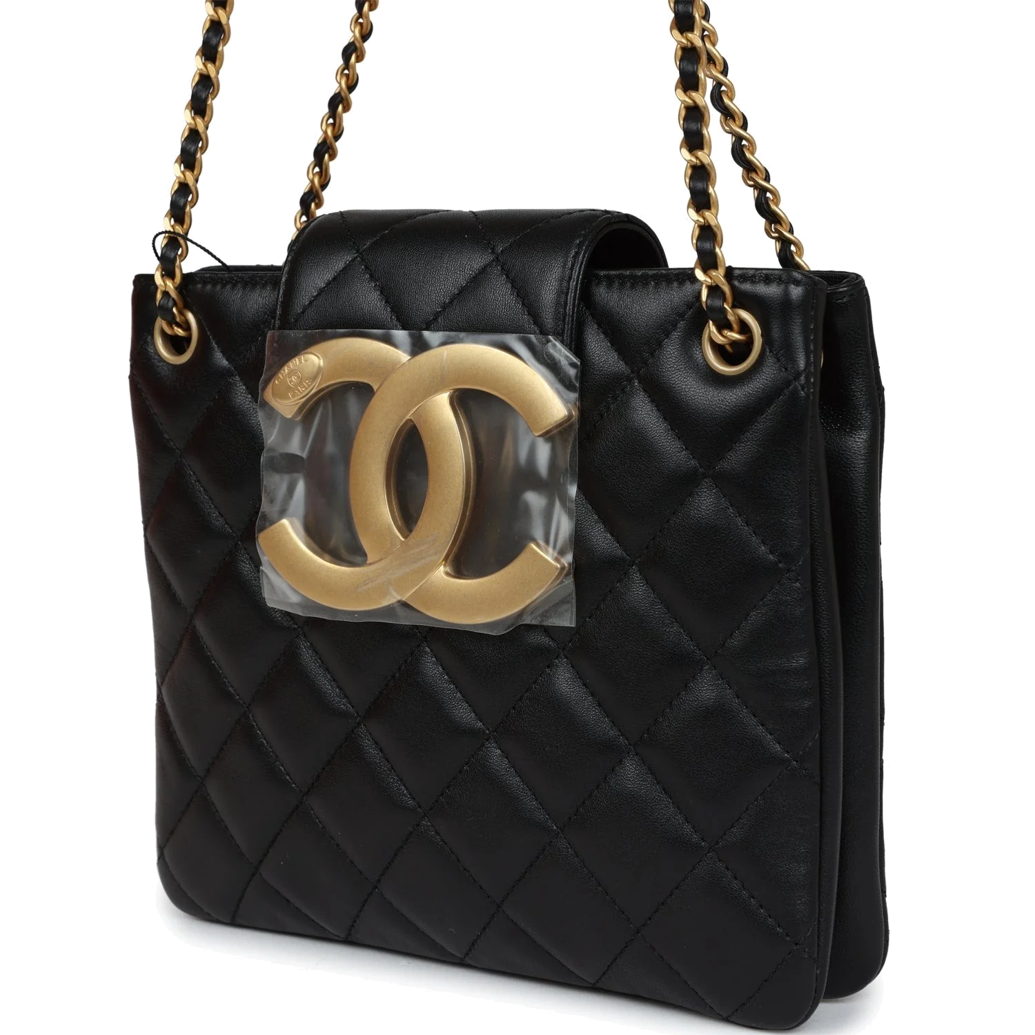 Chanel Small CC Shoulder Bag Black Lambskin — фото 5