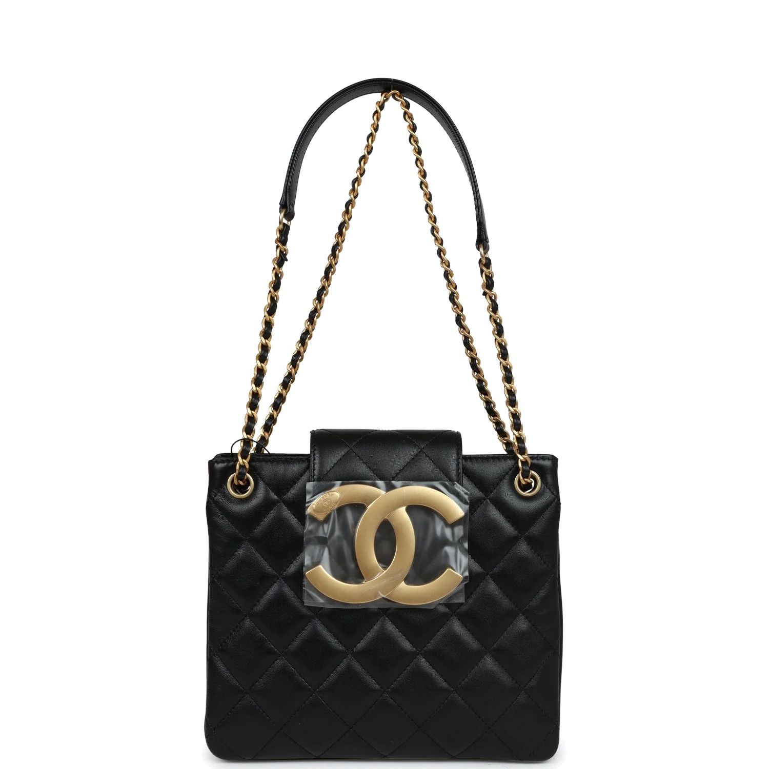 Chanel Small CC Shoulder Bag Black Lambskin — фото 8