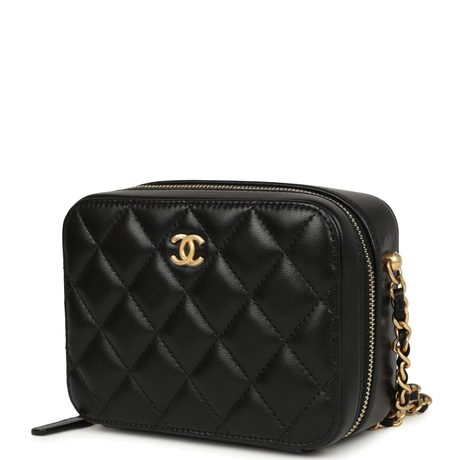 Chanel Mini Pearl Crush Clutch Bag with Chain Black Lambskin — фото 6