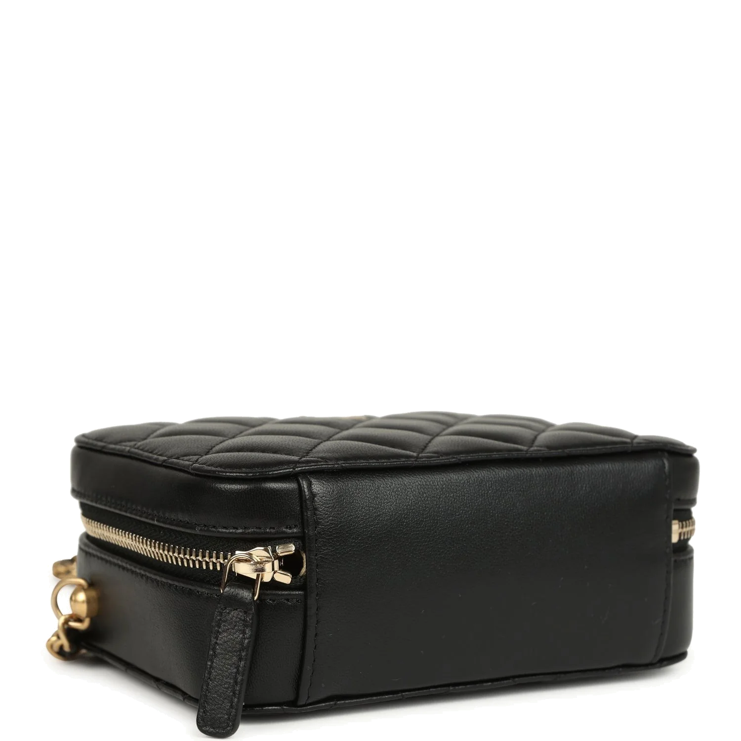 Chanel Mini Pearl Crush Clutch Bag with Chain Black Lambskin — фото 7