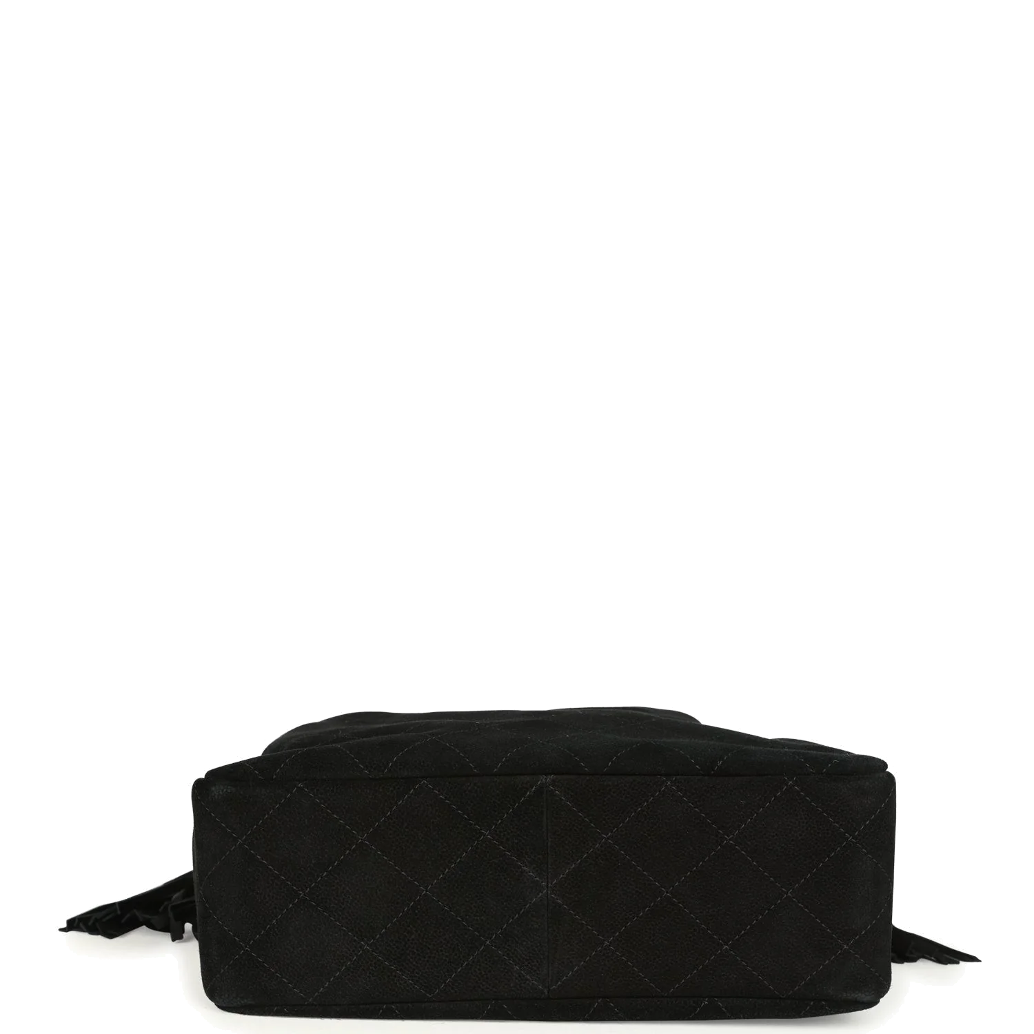 Chanel Large Drawstring Bucket Bag Black Suede — фото 7