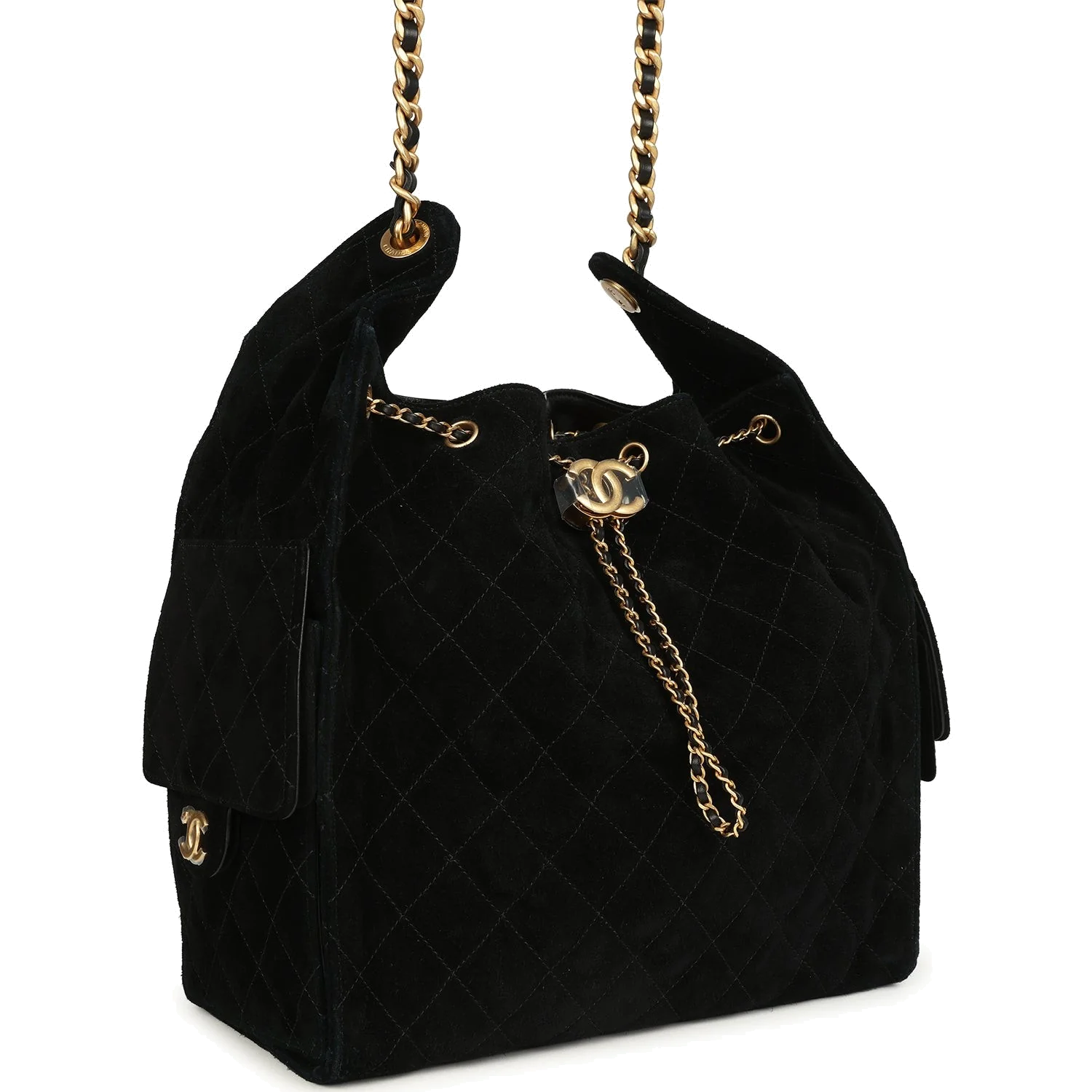 Chanel Medium 25 Hobo Bag Black Suede — фото 3