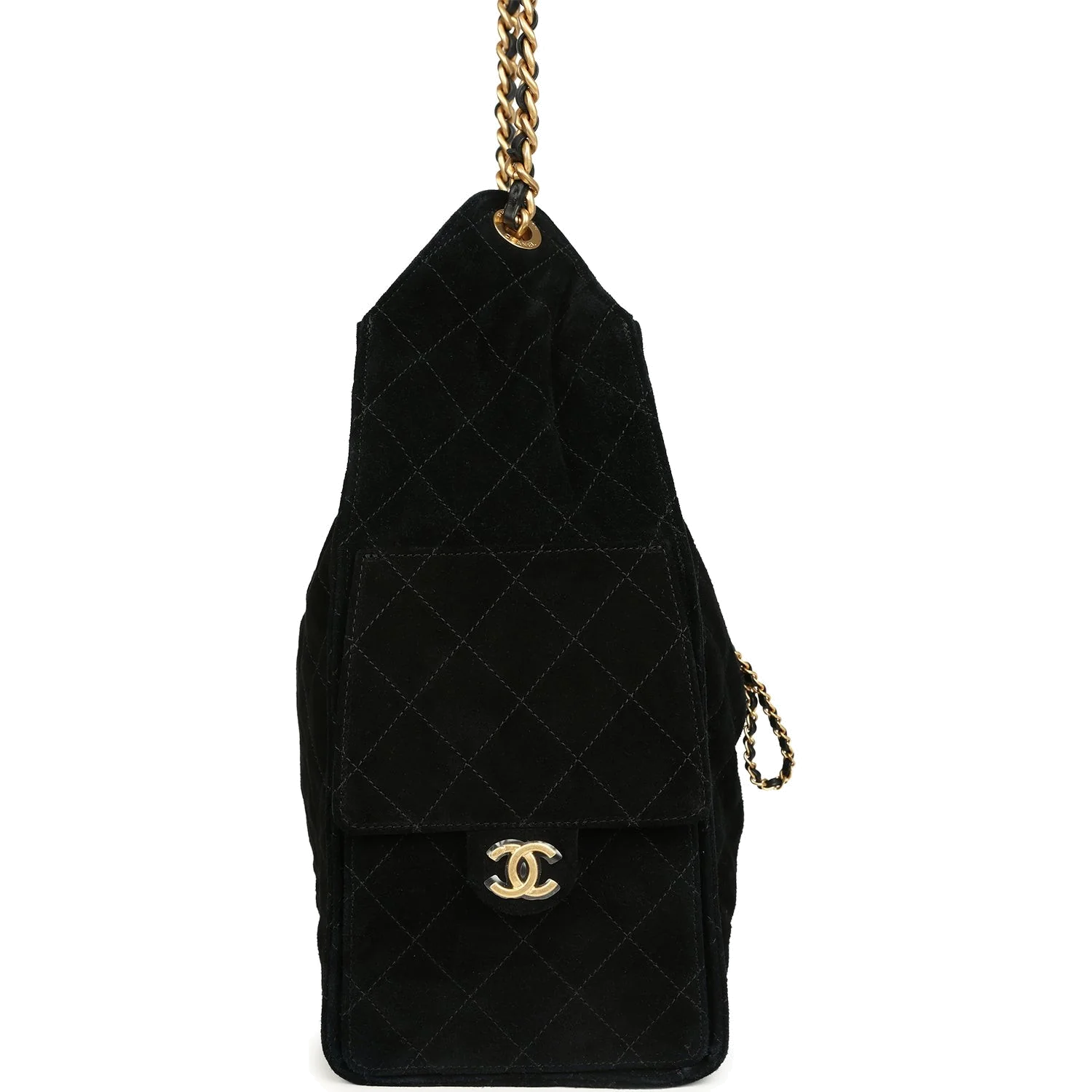 Chanel Medium 25 Hobo Bag Black Suede — фото 4