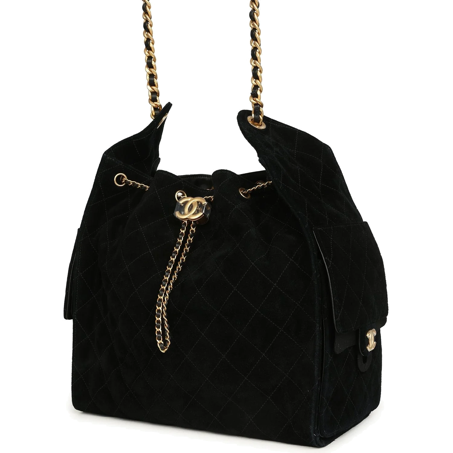 Chanel Medium 25 Hobo Bag Black Suede — фото 6