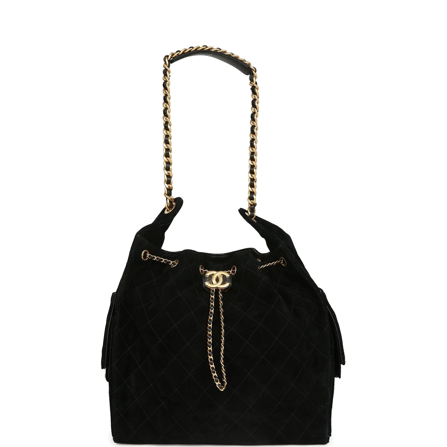 Chanel Medium 25 Hobo Bag Black Suede — фото 7