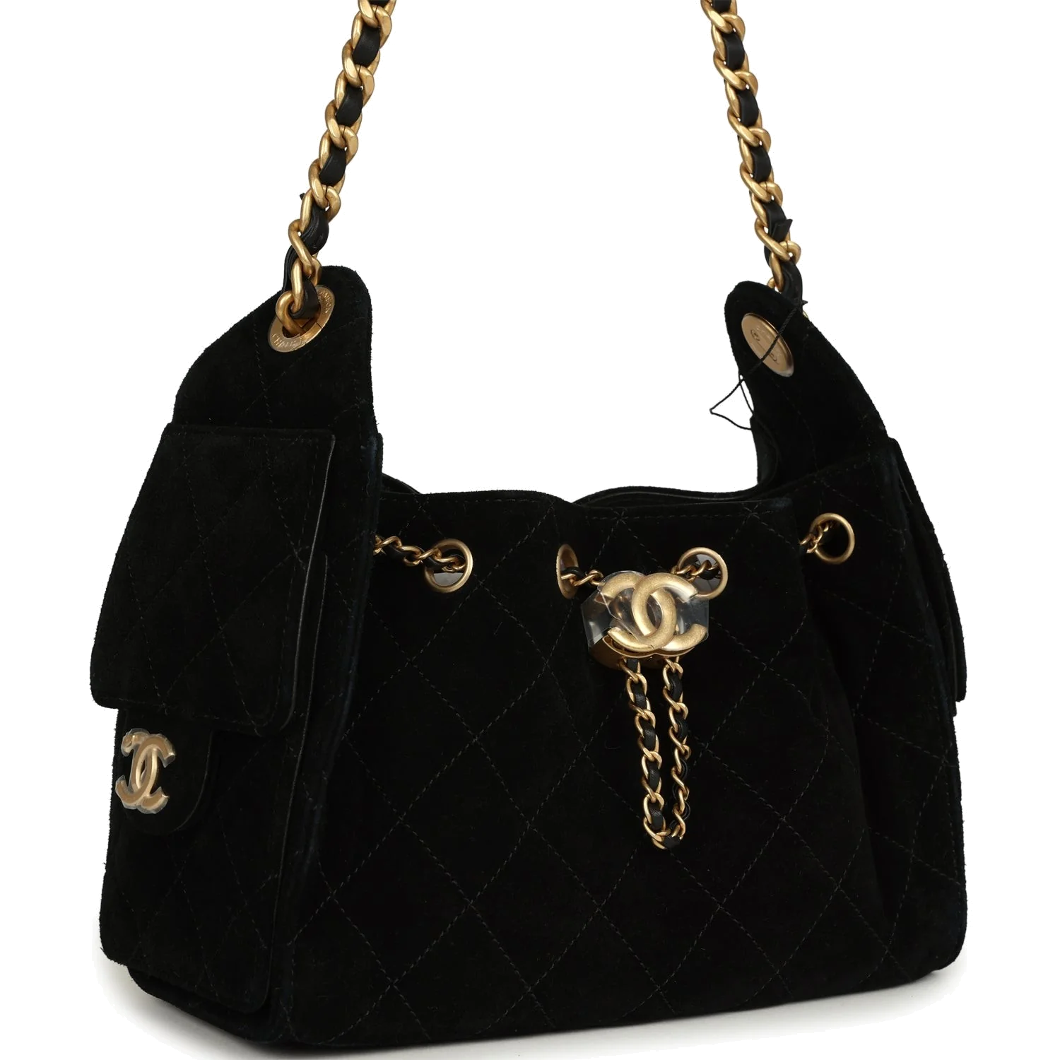 Chanel Mini 25 Hobo Bag Black Suede — фото 3