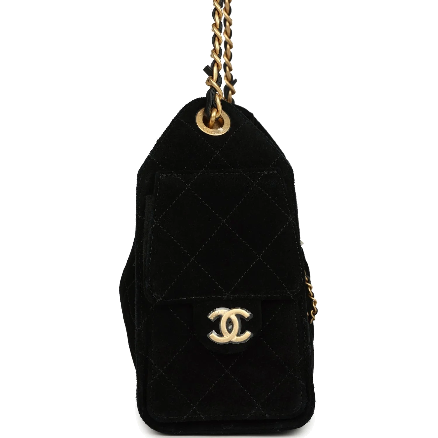 Chanel Mini 25 Hobo Bag Black Suede — фото 4