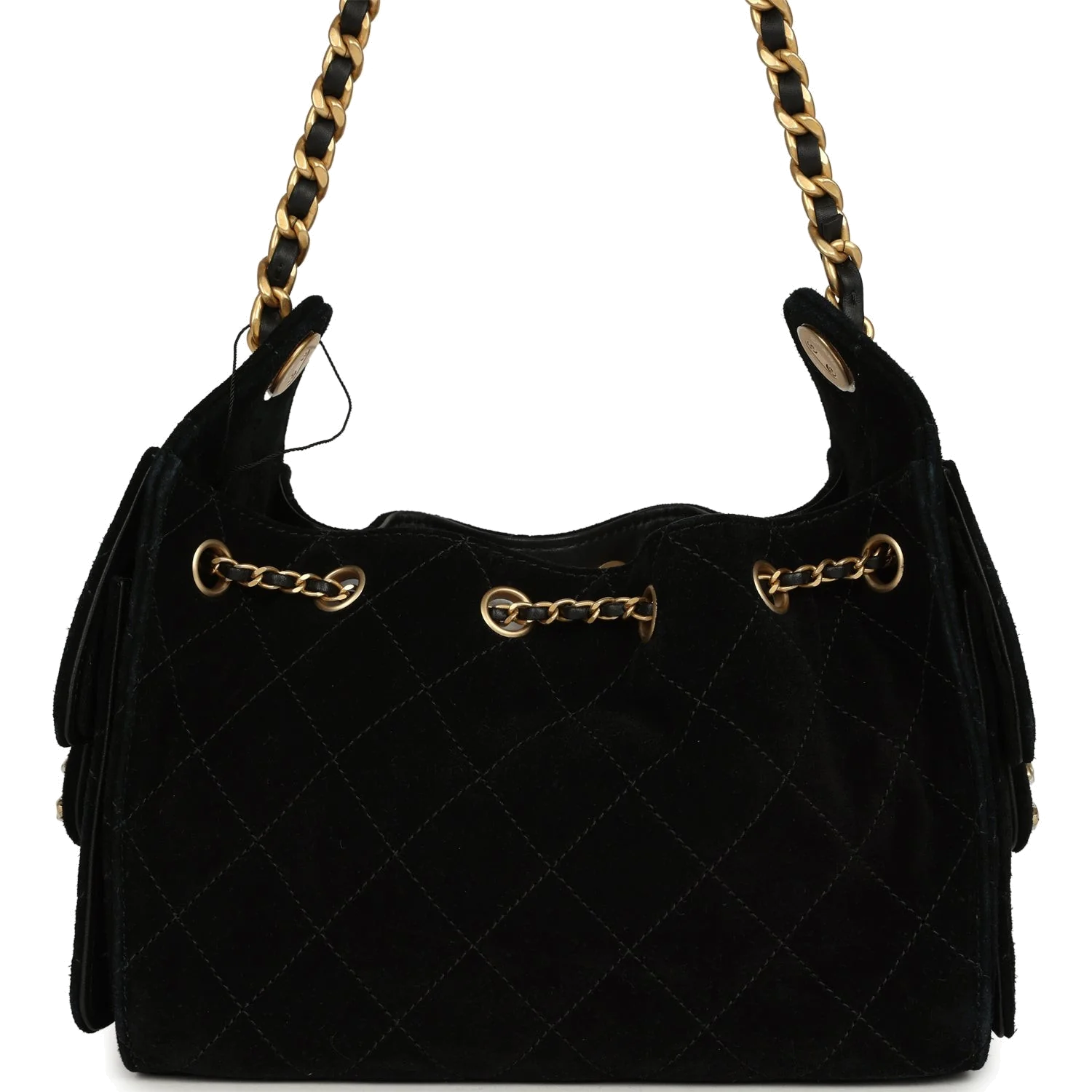 Chanel Mini 25 Hobo Bag Black Suede — фото 5