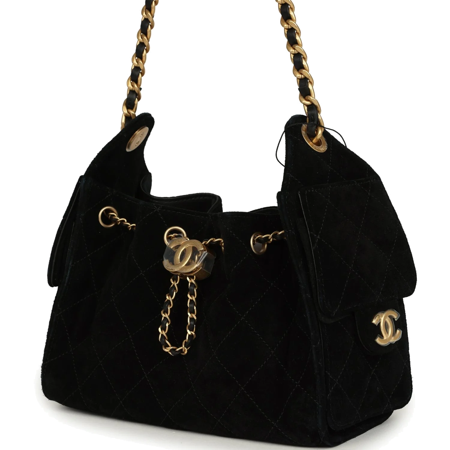 Chanel Mini 25 Hobo Bag Black Suede — фото 6