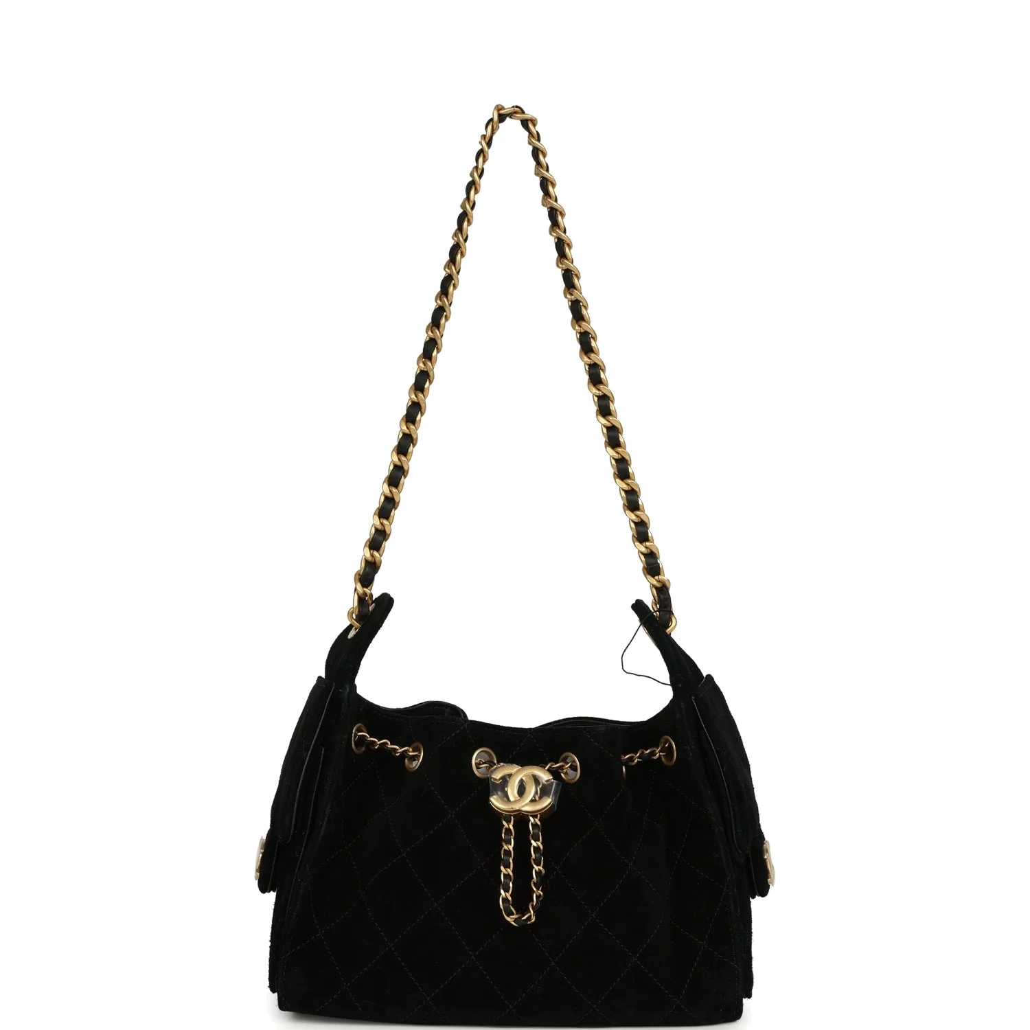Chanel Mini 25 Hobo Bag Black Suede — фото 8