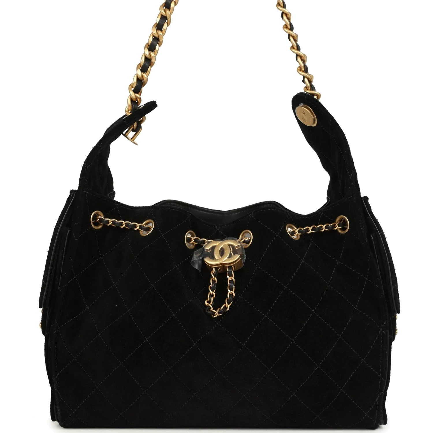 Chanel Small 25 Hobo Bag Black Suede — фото 2