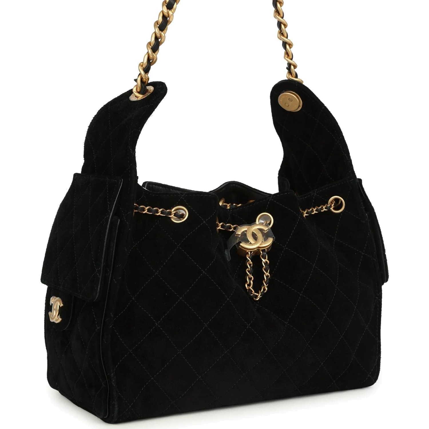 Chanel Small 25 Hobo Bag Black Suede — фото 3