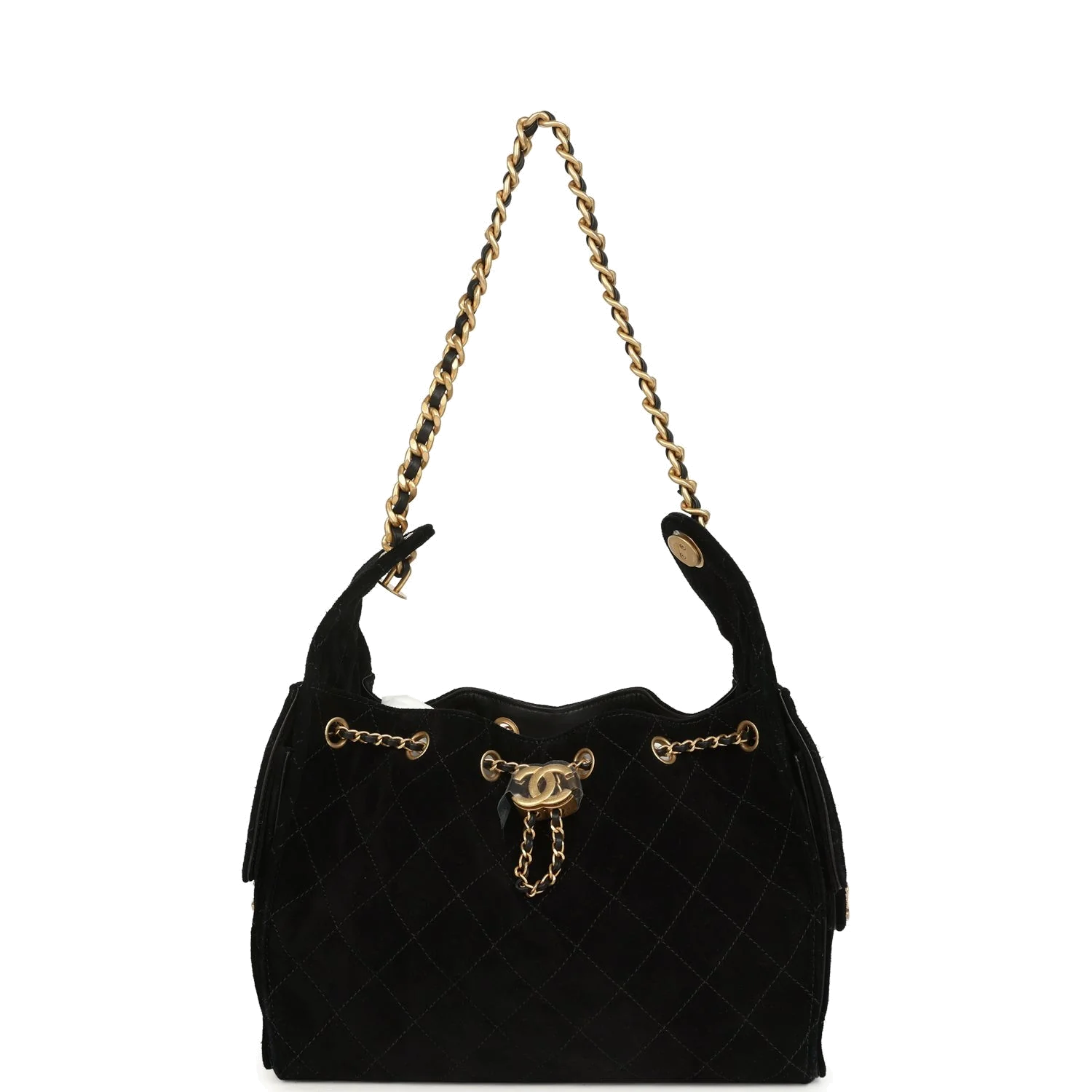 Chanel Small 25 Hobo Bag Black Suede — фото 7