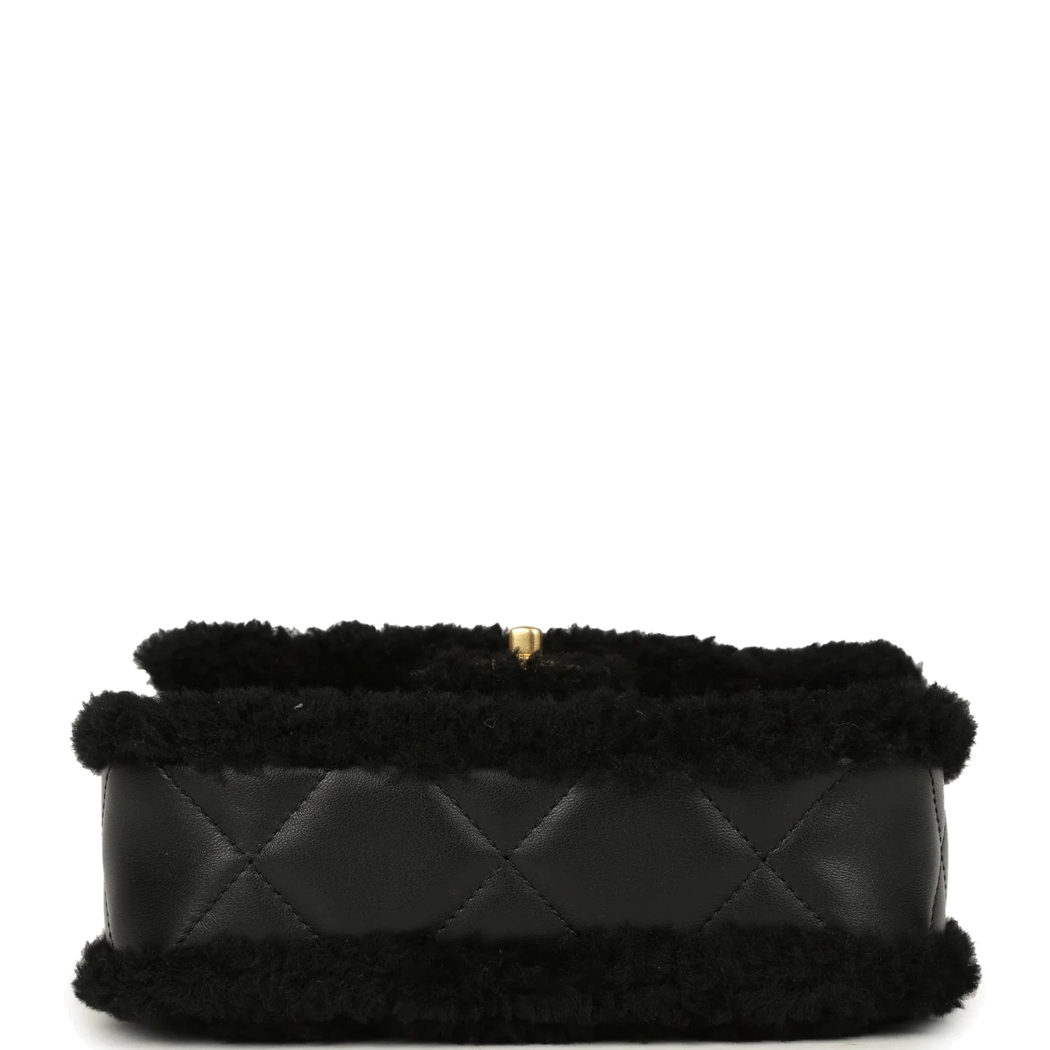 Chanel Mini Shearling Flap Bag Black Lambskin — фото 7
