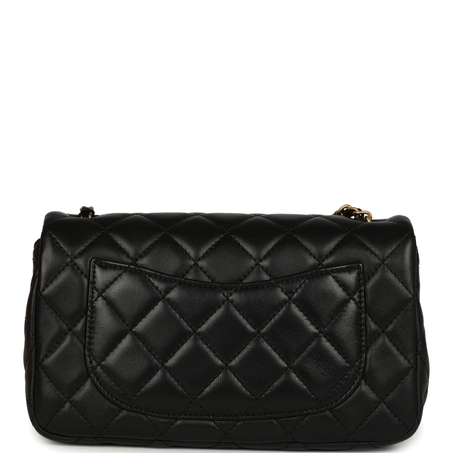 Chanel Mini Pearl Crush Rectangular Flap Bag Black Lambskin — фото 5