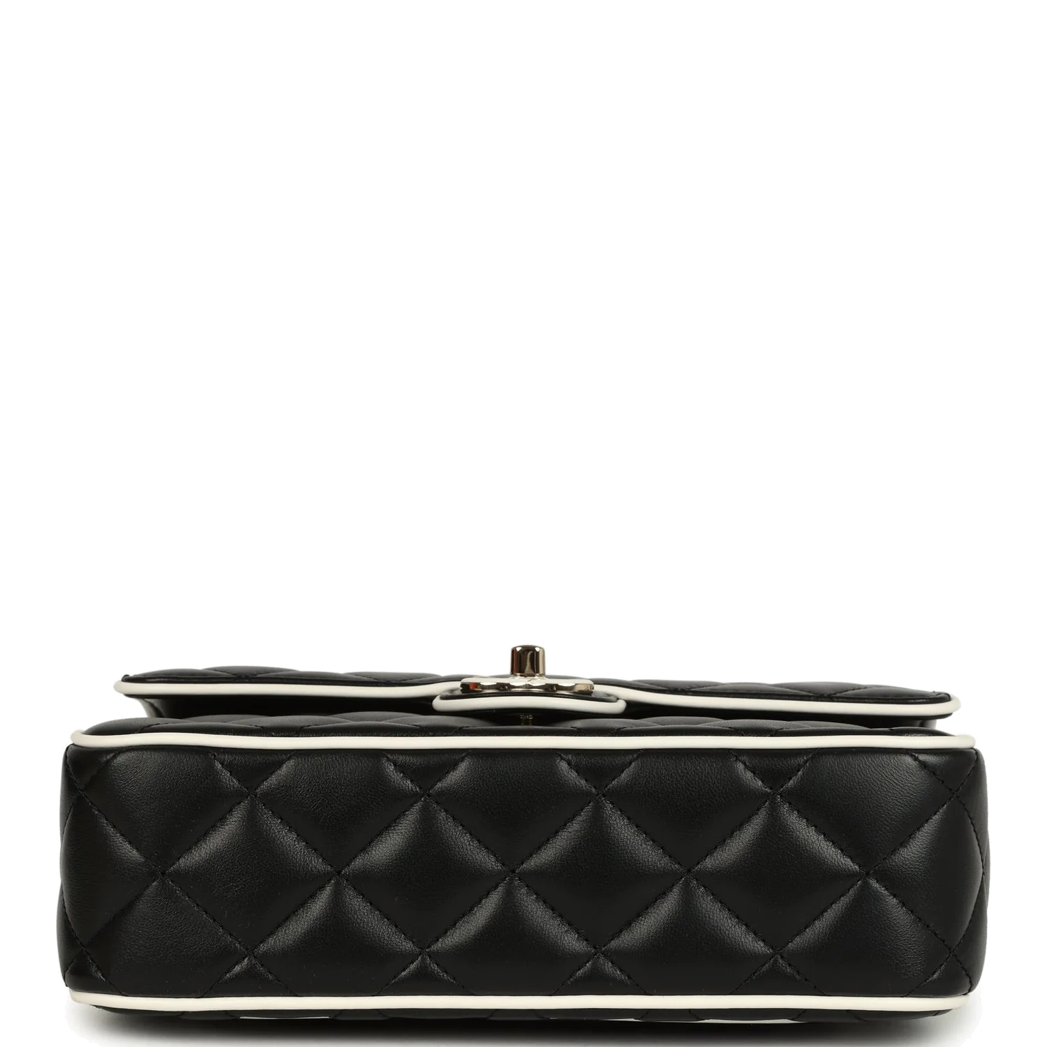 Chanel Small Graphic Frame Flap Bag Black and White Lambskin — фото 7