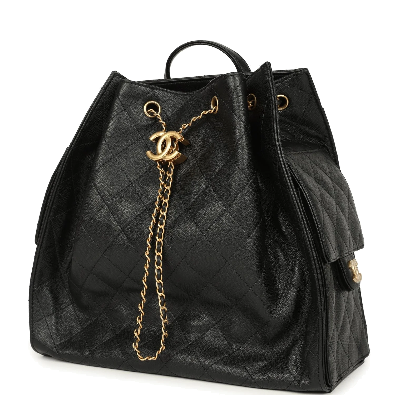Chanel Large 25 Backpack Black Caviar — фото 6